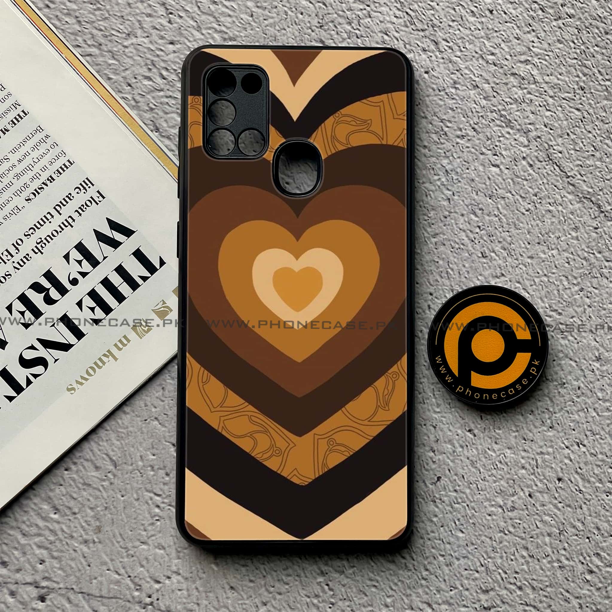 Samsung Galaxy A21s - Heart Beat 2.0 Series - Premium Printed Glass soft Bumper shock Proof Case