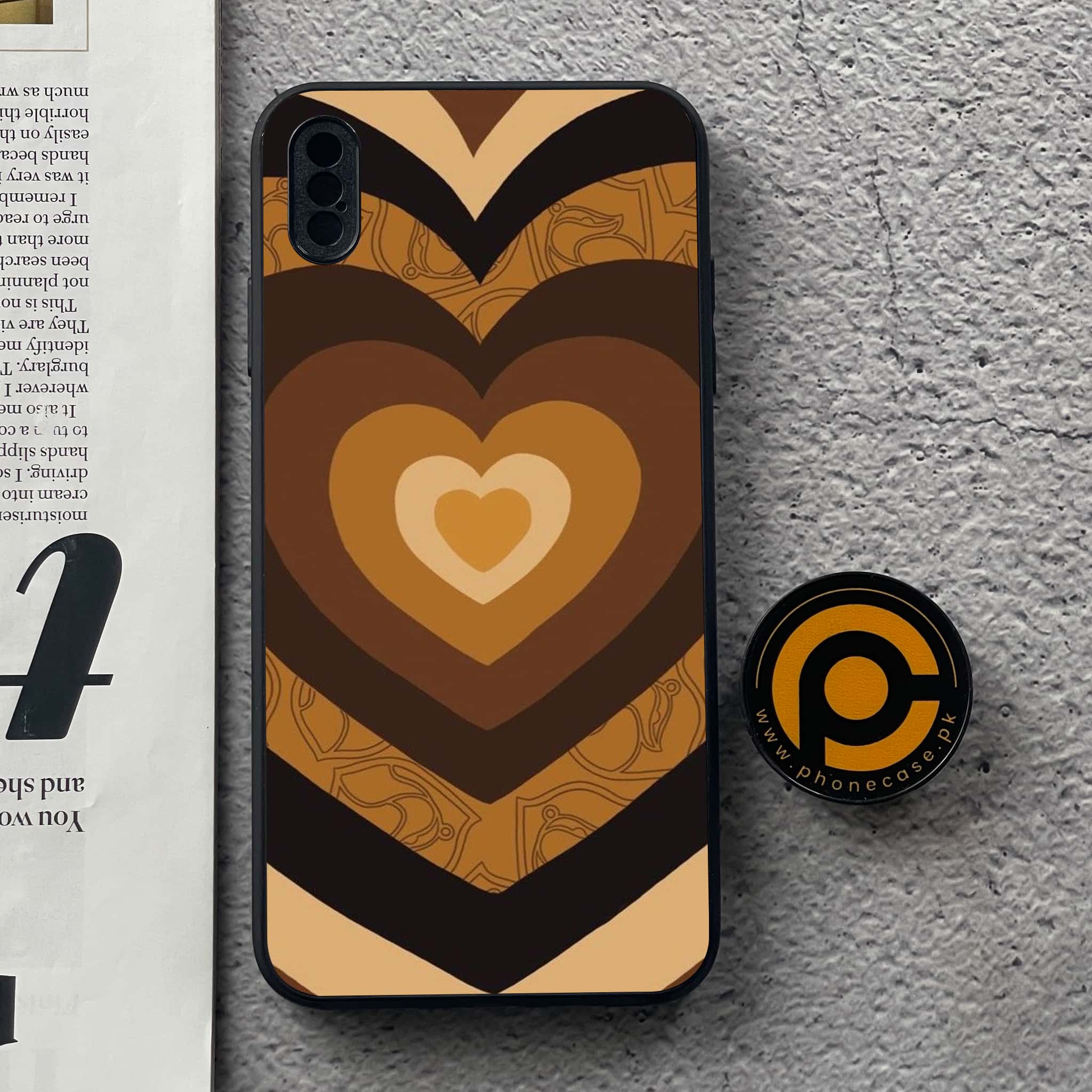 iPhone XS Max - Heart Beat 2.0 Series - Premium Metal Printed soft Bumper shock Proof Case