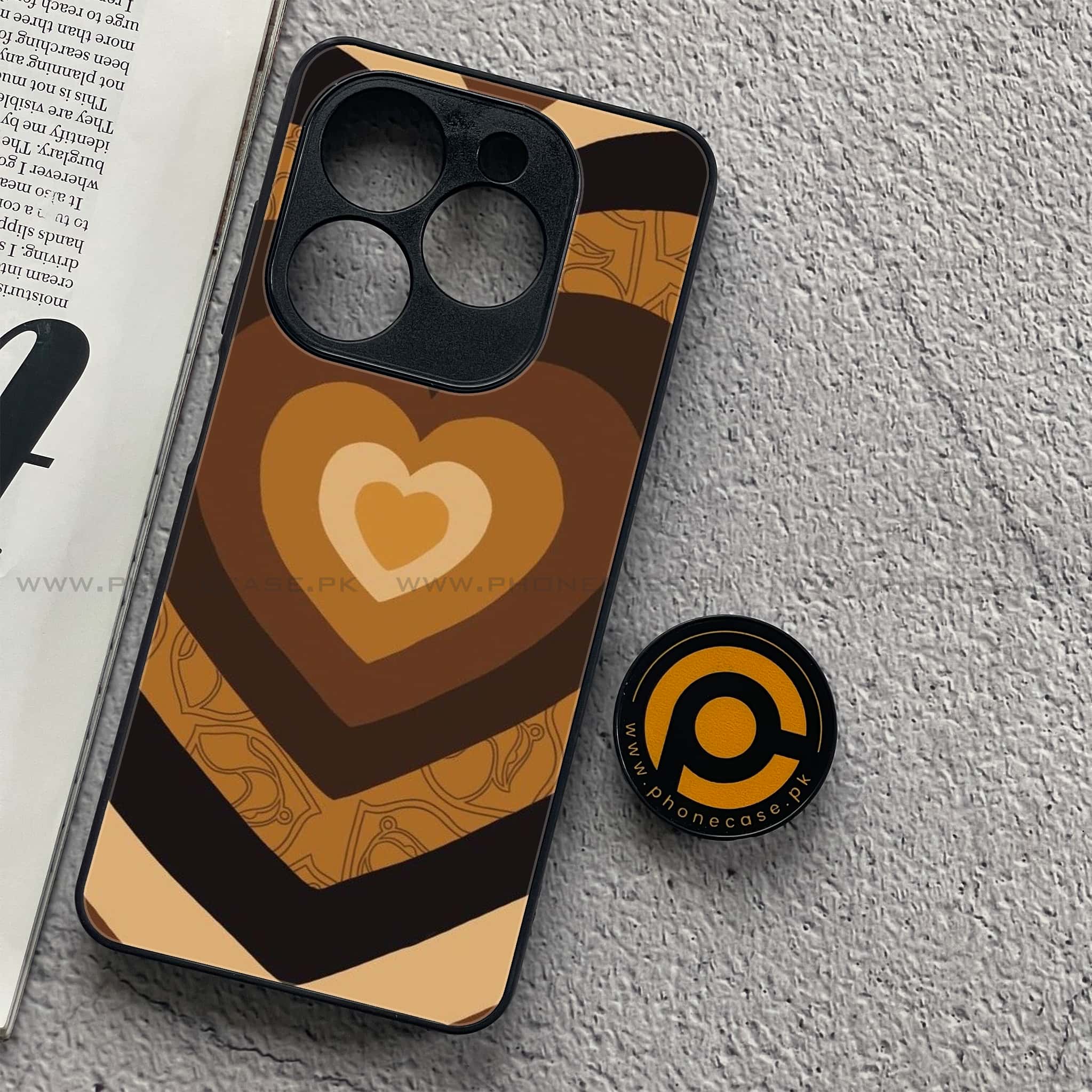 Tecno Spark 20C - Heart Beat Series 2.0 - Premium Printed Glass soft Bumper shock Proof Case