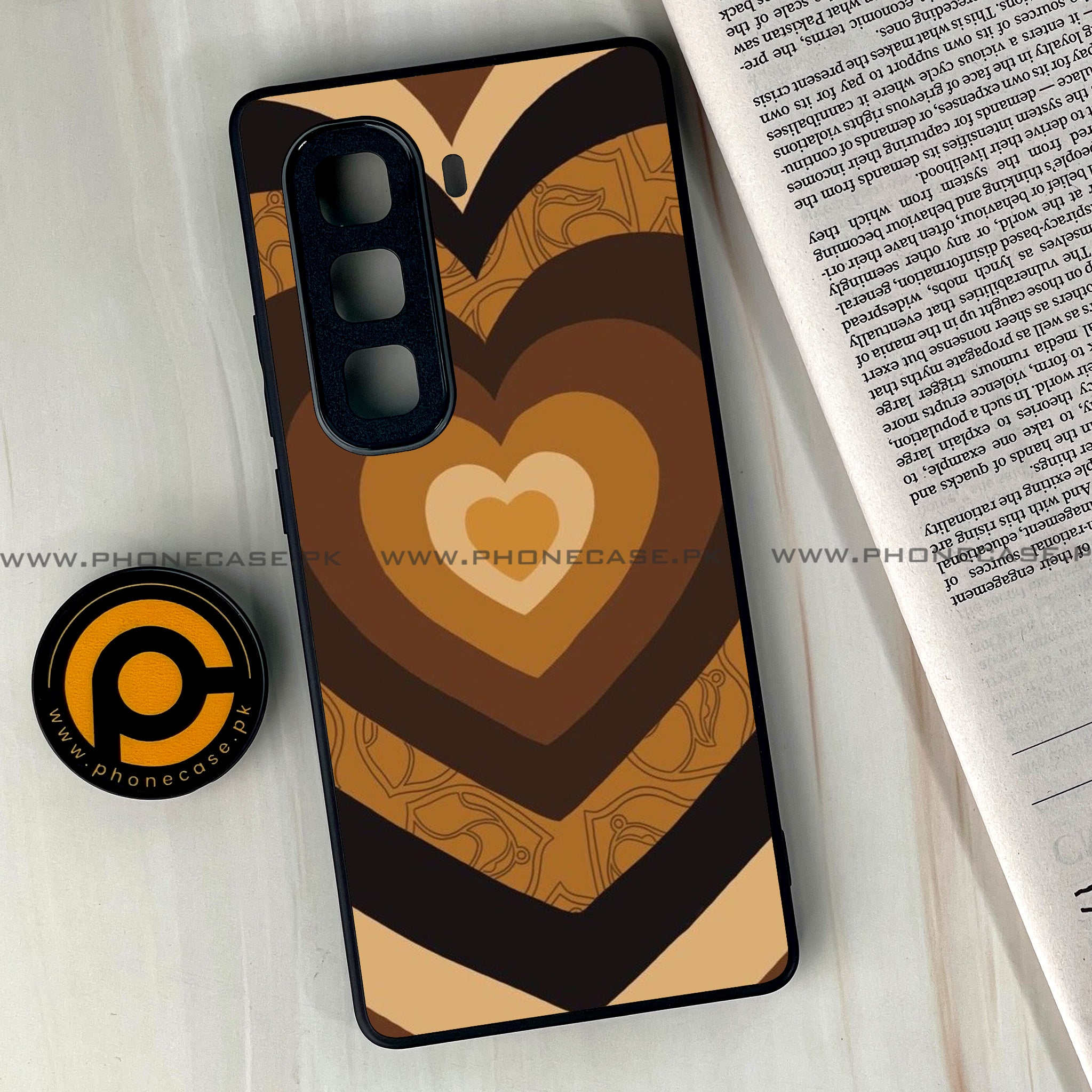 Infinix Hot 50 Pro Plus - Heart Beat 2.0 Series - Premium Printed Glass soft Bumper shock Proof Case