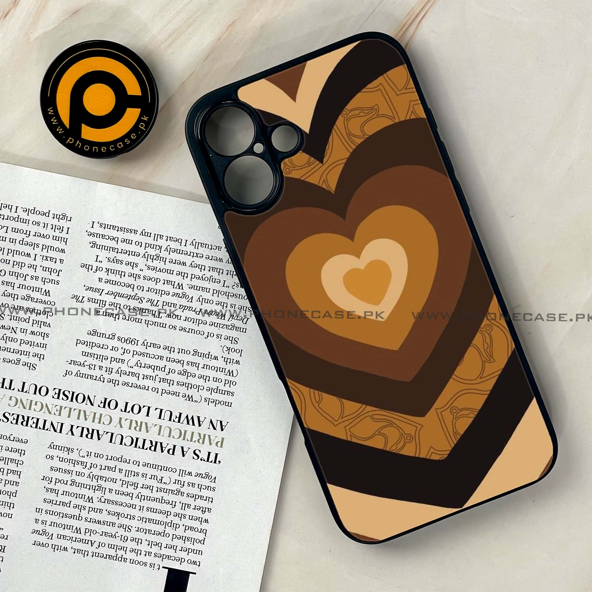 iPhone 16 Plus - Heart Beat 2.0 Series - Premium Printed Glass soft Bumper shock Proof Case