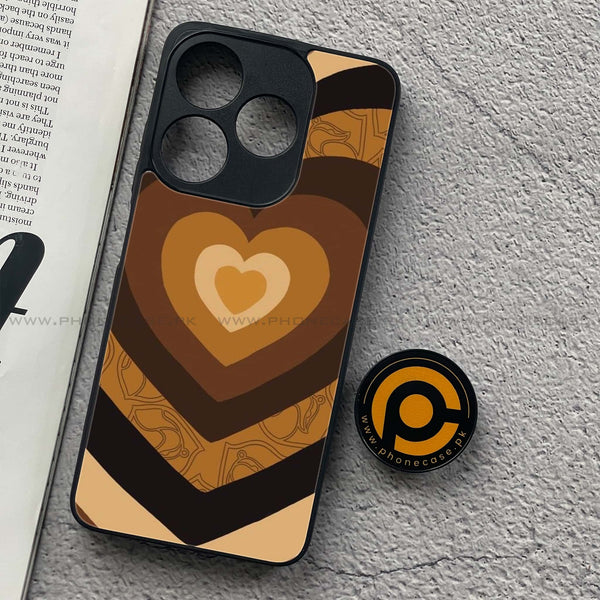 Tecno Spark 10C - Heart Beat Design 5 2.0 - Premium Printed Glass soft Bumper shock Proof Case CS-44673