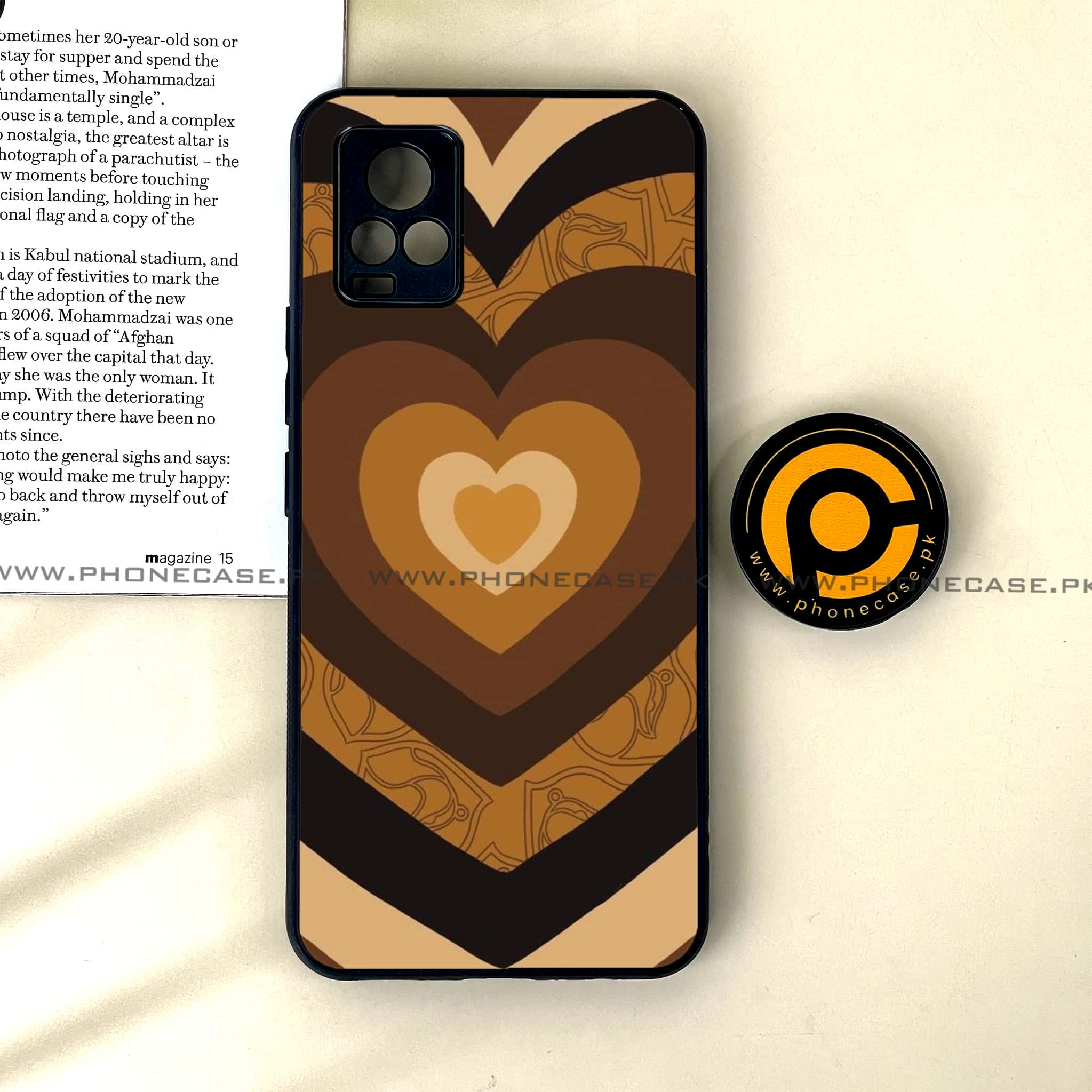 Vivo V20 - Heart Beat 2.0 Series - Premium Printed Glass soft Bumper shock Proof Case