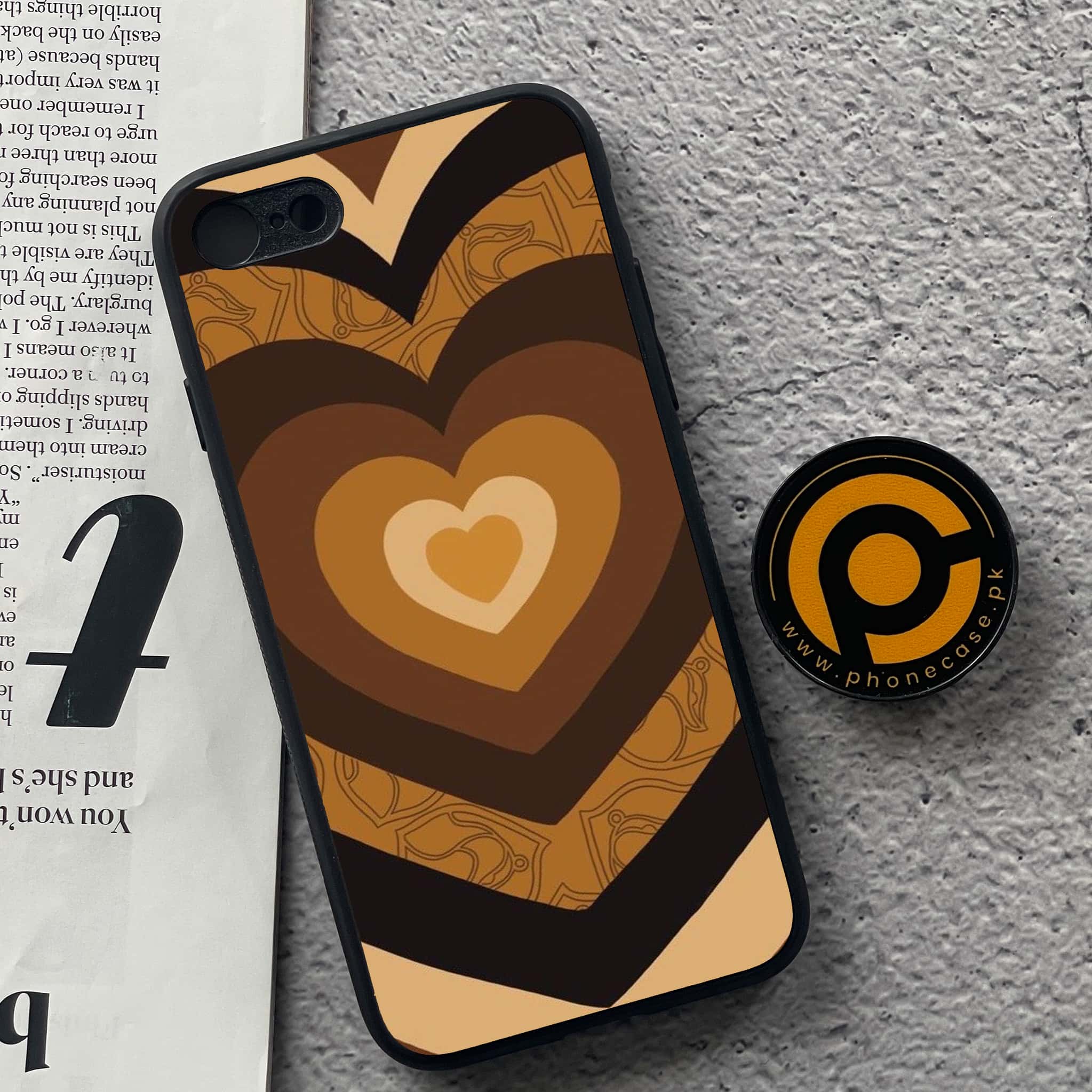 iPhone 7 / 8 - Heart Beat Series 2.0 - Premium Printed Glass soft Bumper shock Proof Case