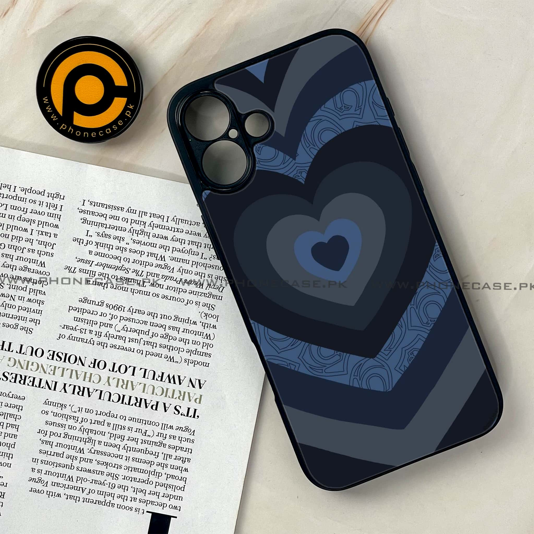 iPhone 16 Plus - Heart Beat 2.0 Series - Premium Printed Glass soft Bumper shock Proof Case