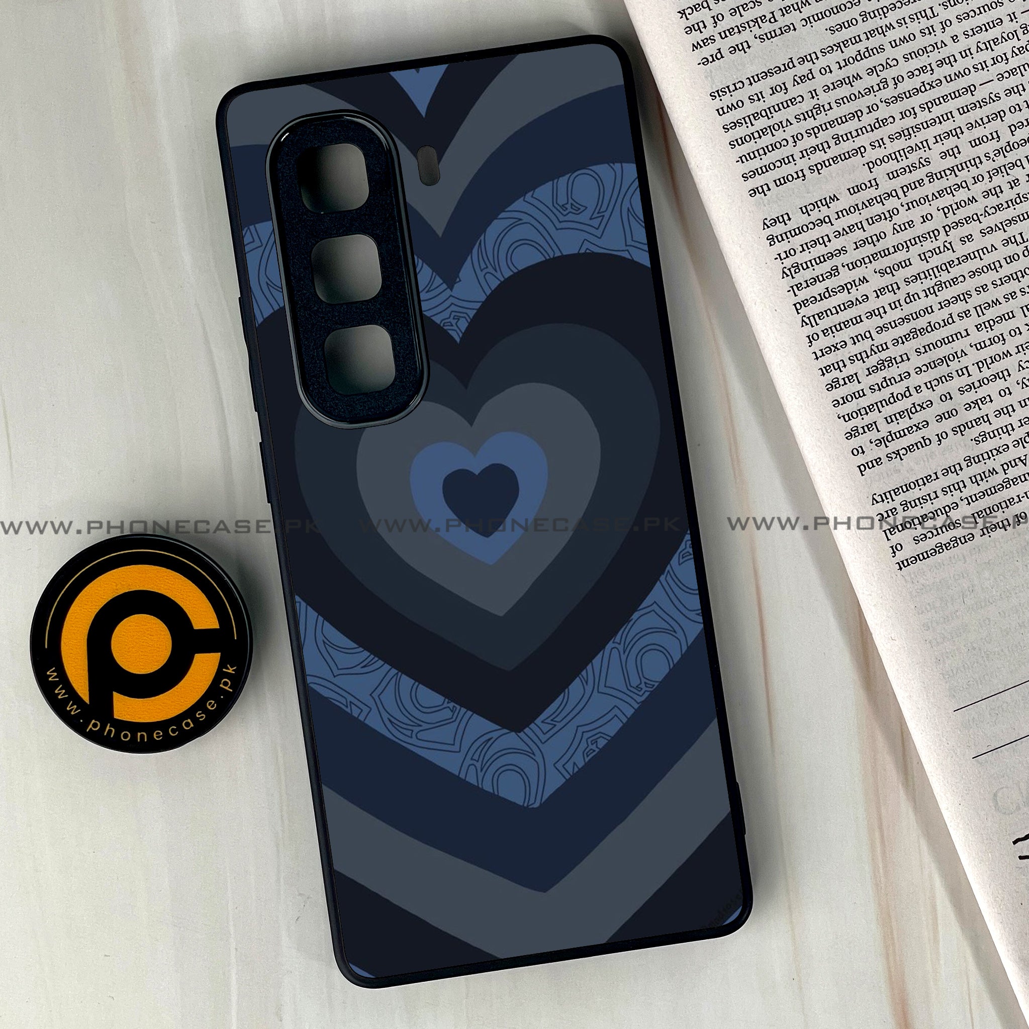 Infinix Hot 50 Pro Plus - Heart Beat 2.0 Series - Premium Printed Glass soft Bumper shock Proof Case