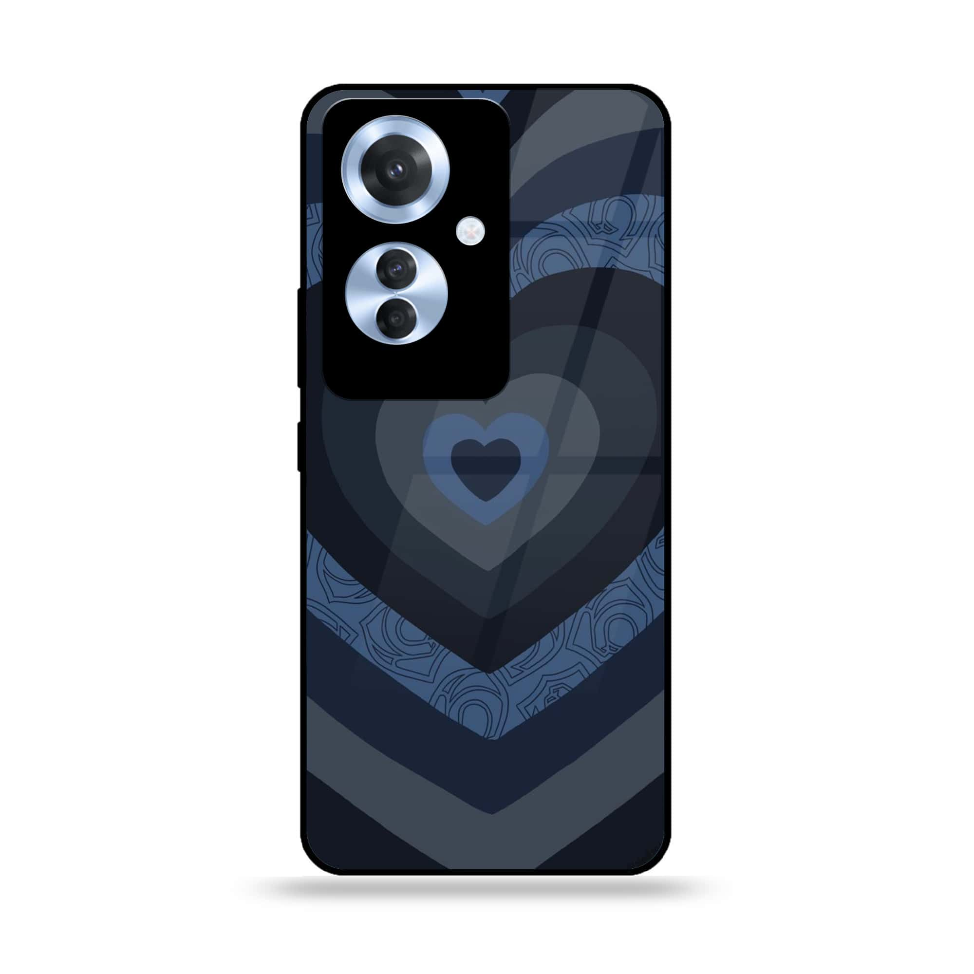 Oppo Reno 11F - Heart Beat 2.0 Series - Premium Printed Glass soft Bumper shock Proof Case