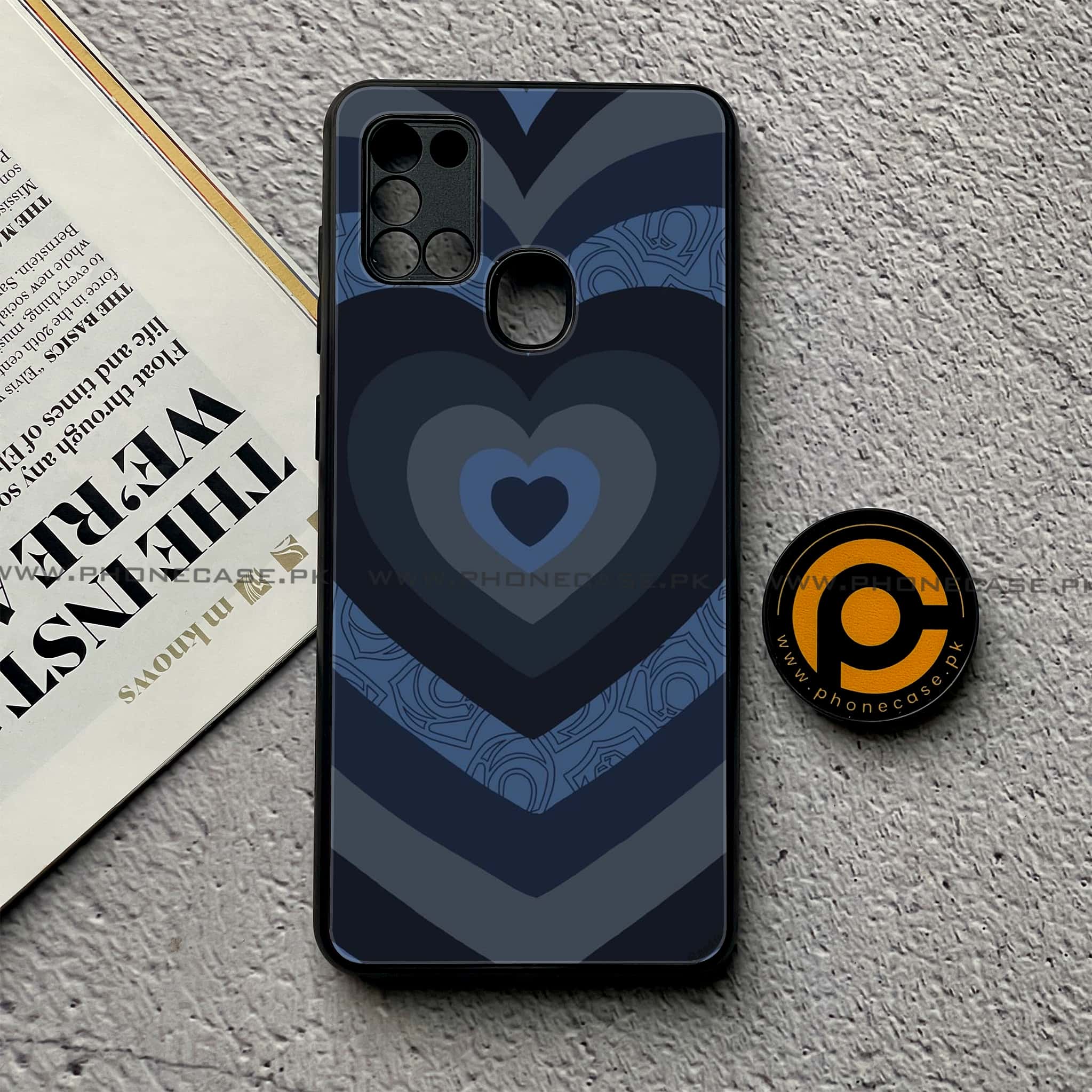 Samsung Galaxy A21s - Heart Beat 2.0 Series - Premium Printed Glass soft Bumper shock Proof Case