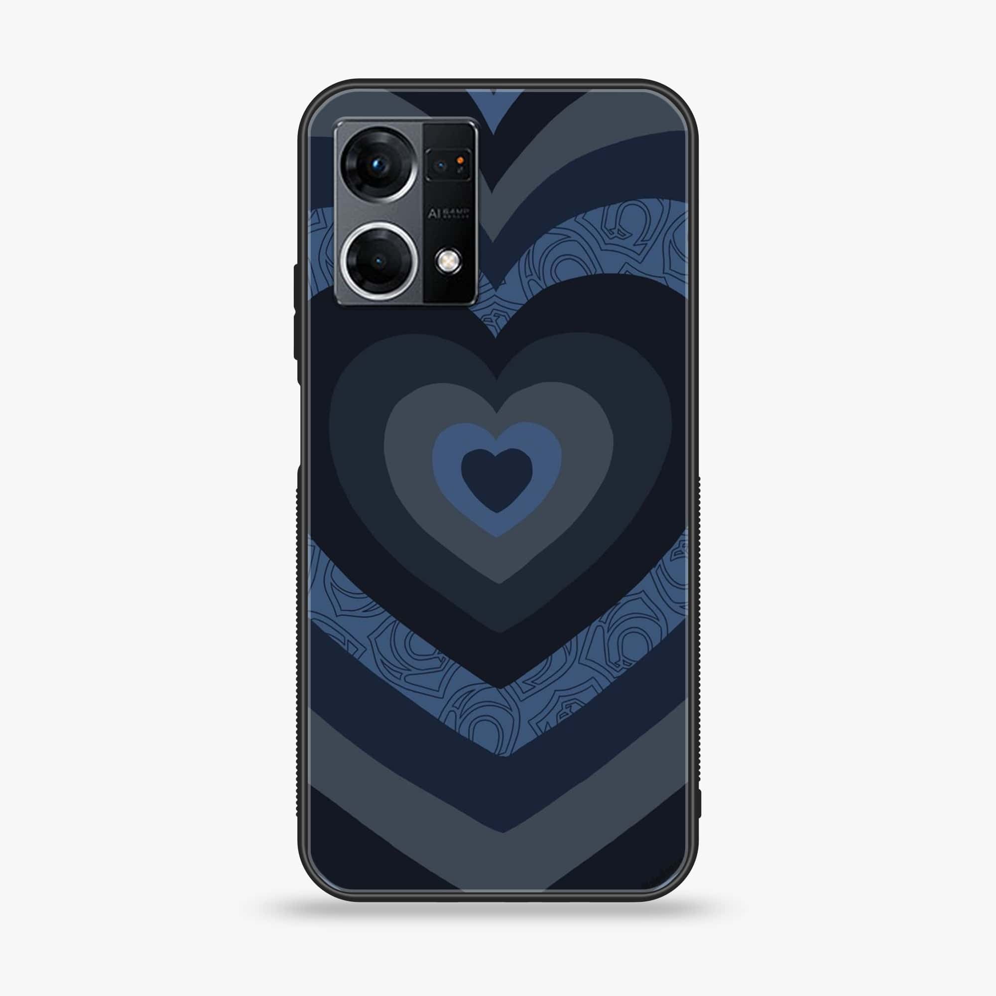 Oppo Reno 7 - Heart Beat 2.0 Series - Premium Printed Glass soft Bumper shock Proof Case