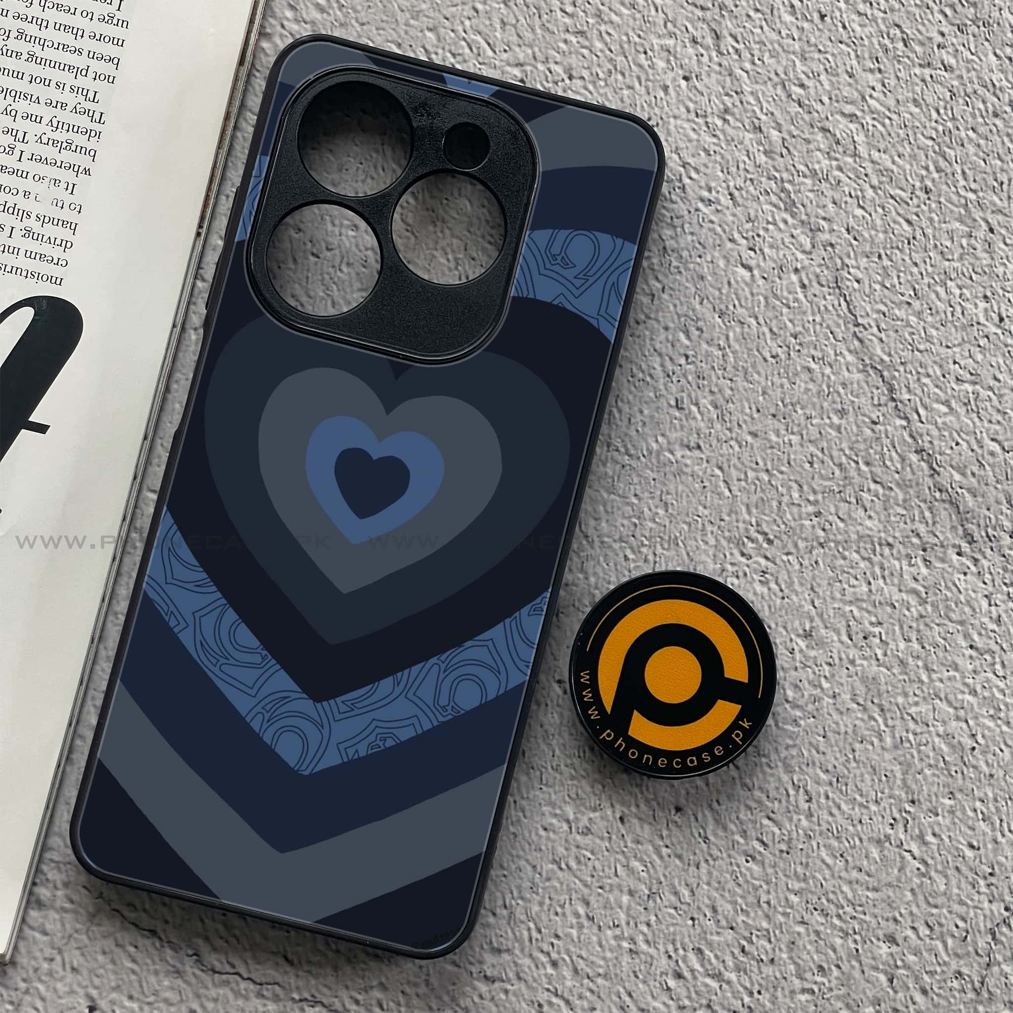 Tecno Spark 20C - Heart Beat Series 2.0 - Premium Printed Glass soft Bumper shock Proof Case