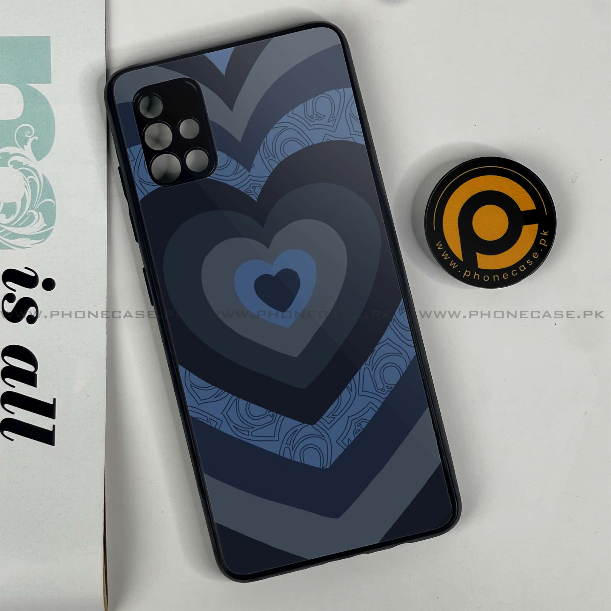 Samsung Galaxy A51 Heart Beat Series 2.0 Premium Printed Glass soft Bumper shock Proof Case