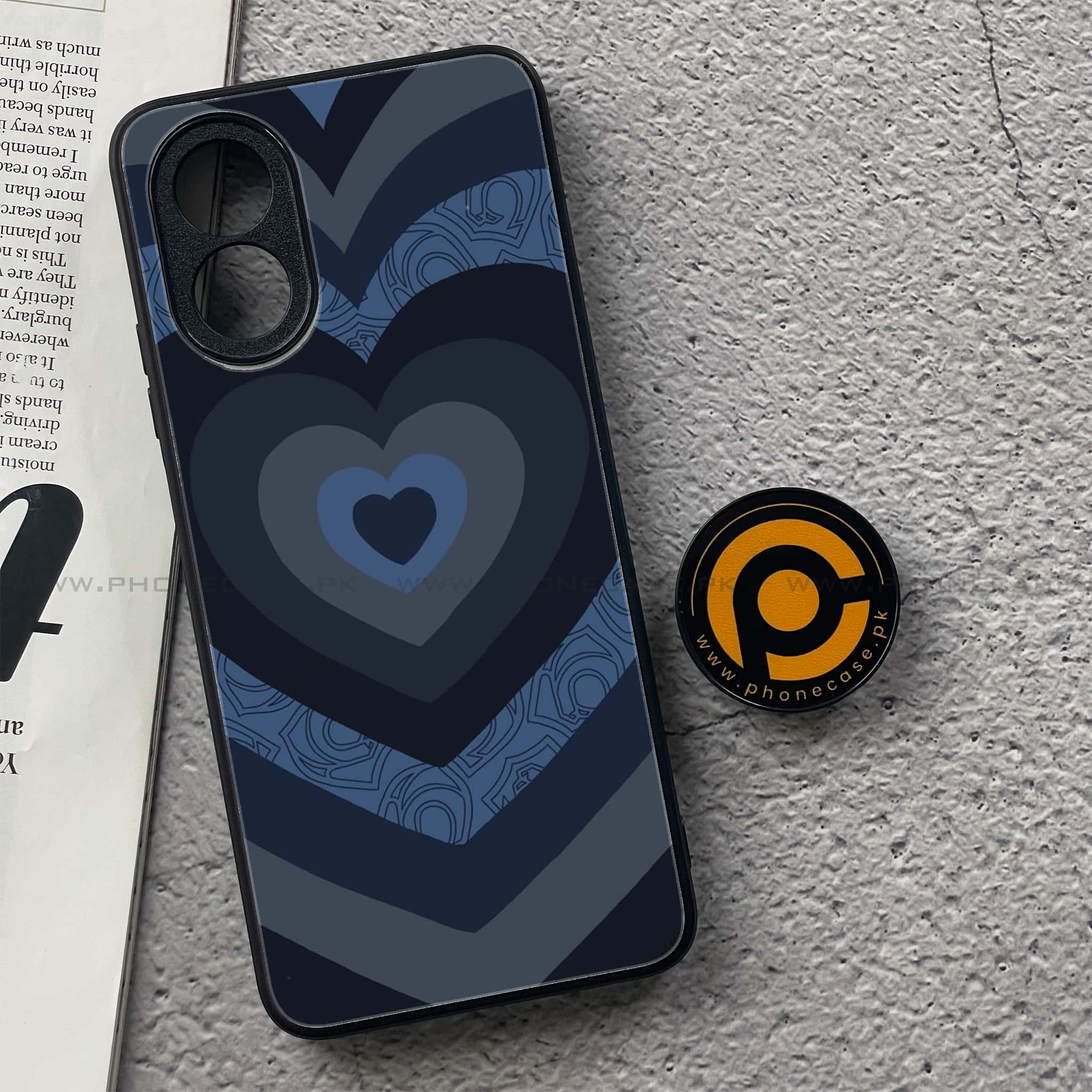 Oppo A18 4G - Heart Beat 2.0 Series - Premium Printed Glass soft Bumper shock Proof Case