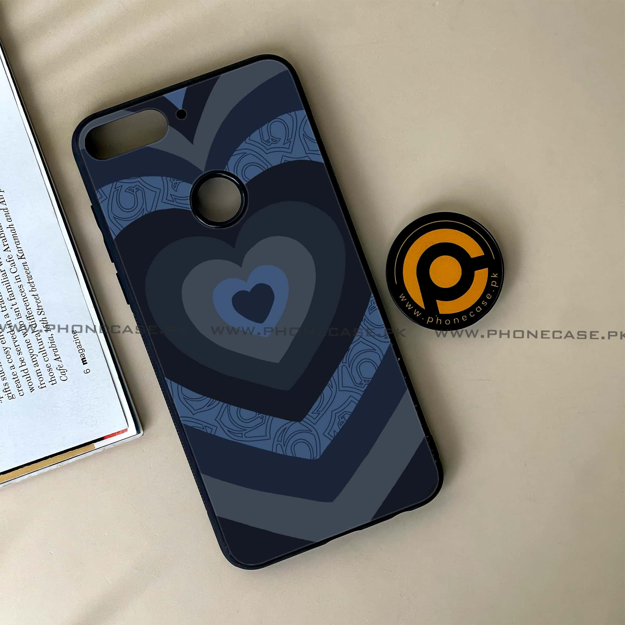 Huawei Y7 Prime (2018) -  Heart Beat Series 2.0 - Premium Printed Glass soft Bumper shock Proof Case