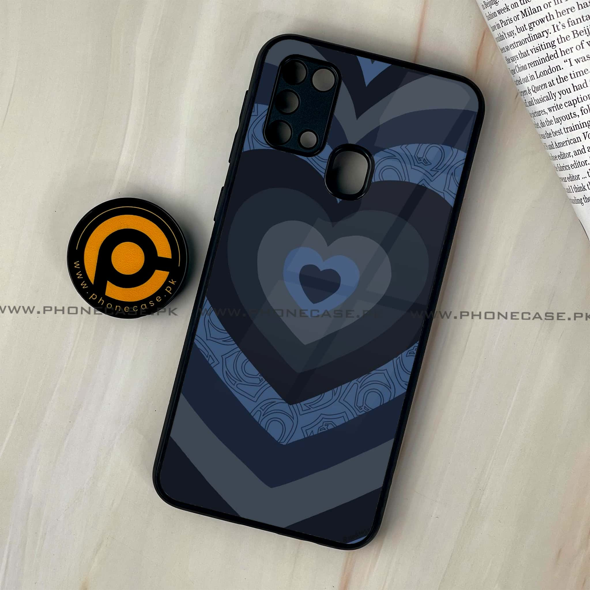 Galaxy M31 - Heart Beat 2.0 Series - Premium Printed Glass soft Bumper shock Proof Case