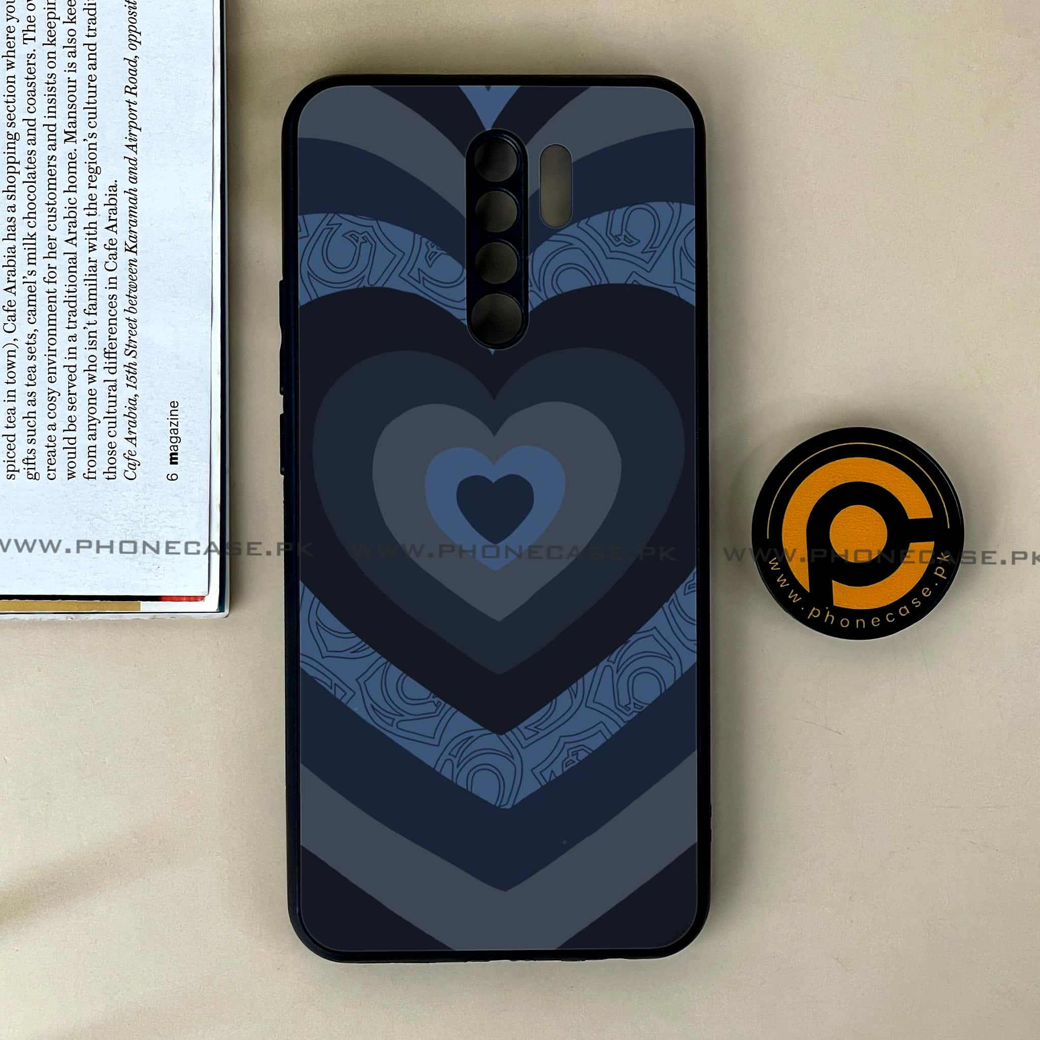 Xiaomi Redmi 9 - Heart Beat Series 2.0 - Premium Printed Glass soft Bumper shock Proof Case