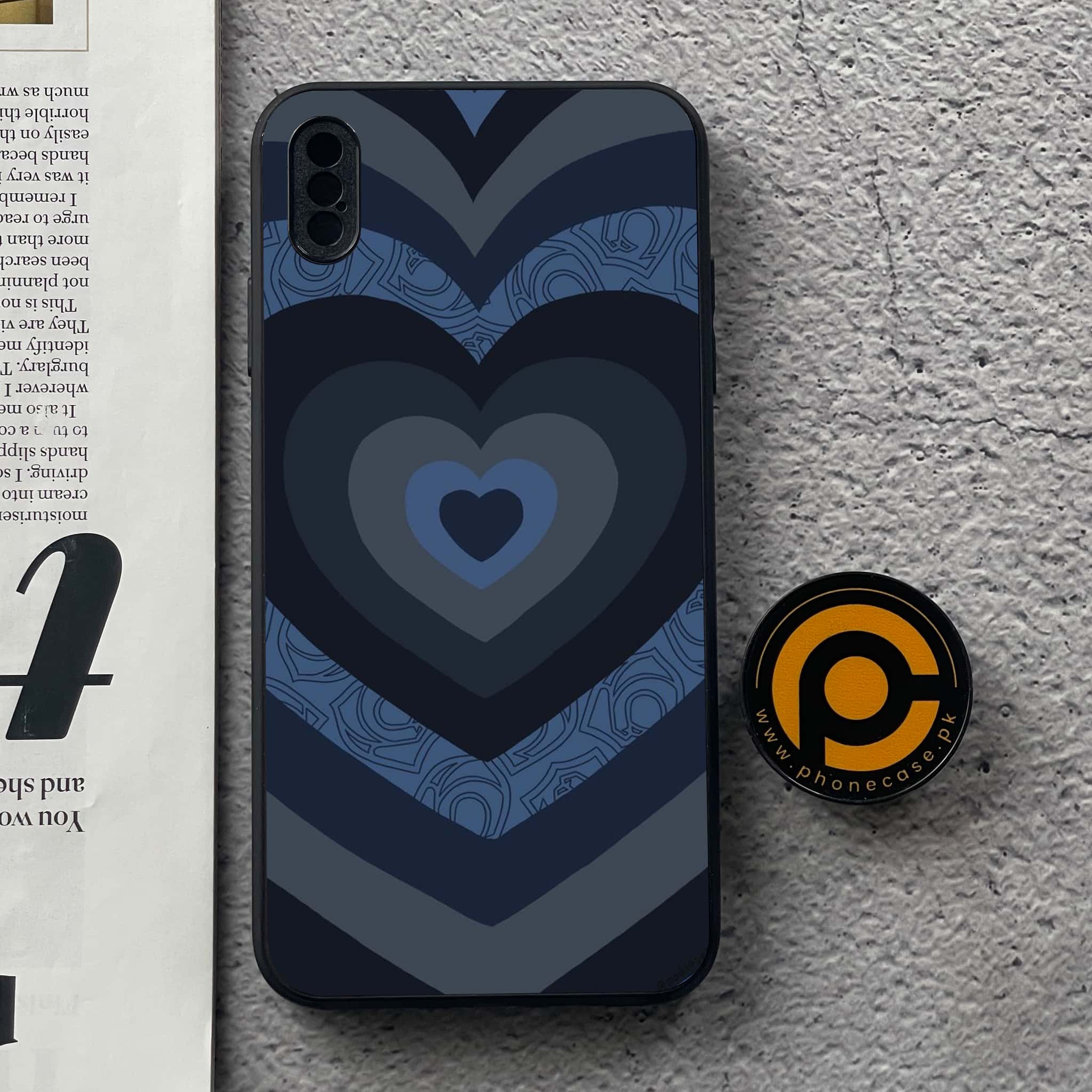 iPhone XS Max - Heart Beat 2.0 Series - Premium Metal Printed soft Bumper shock Proof Case