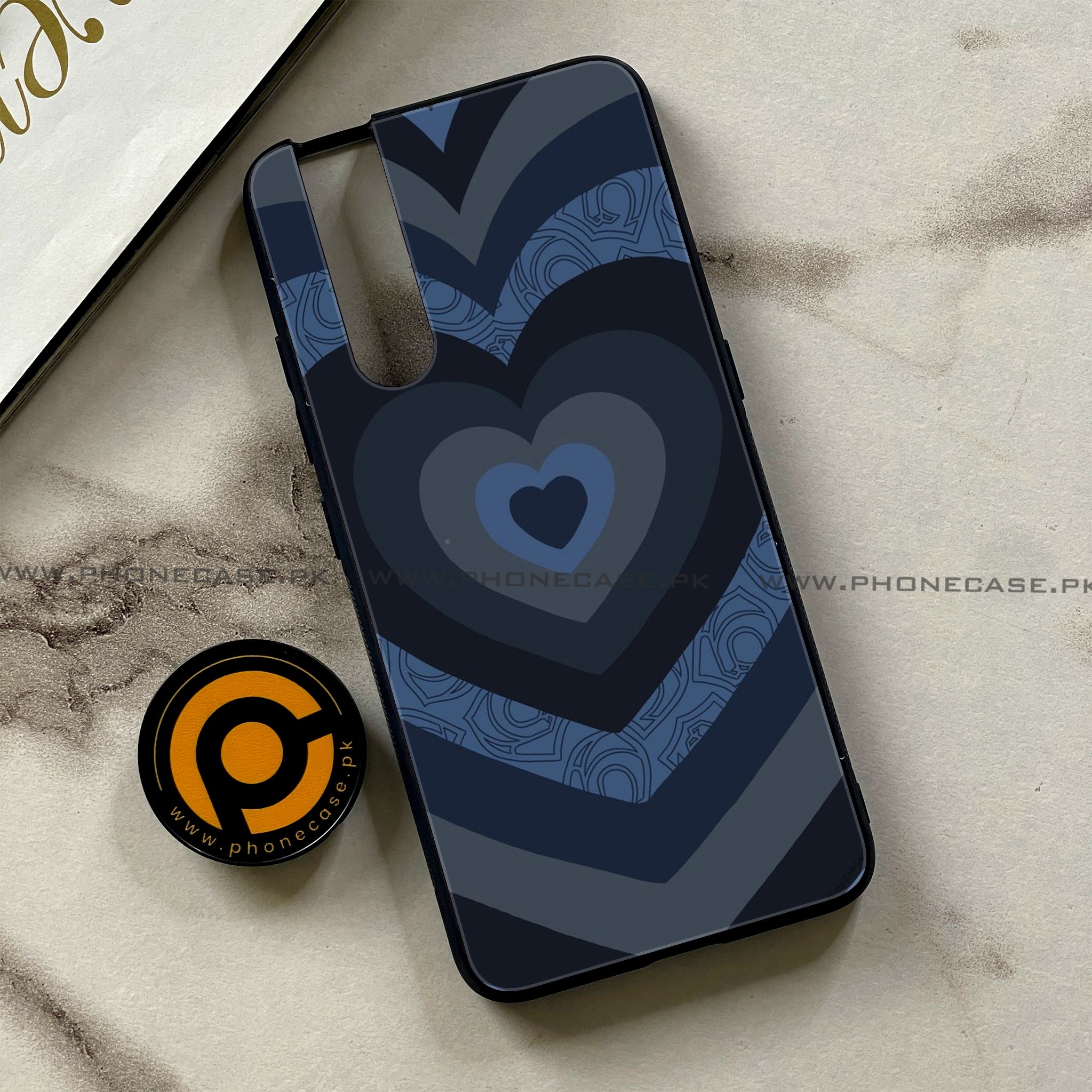 Vivo V15 Pro - Heart Beat 2.0 Series - Premium Printed Glass soft Bumper shock Proof Case