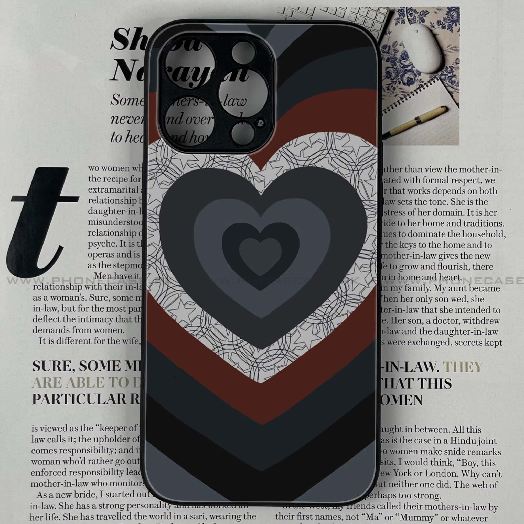 iPhone 15 Pro Max - Heart Beat Series 2.0 - Premium Printed Glass soft Bumper shock Proof Case