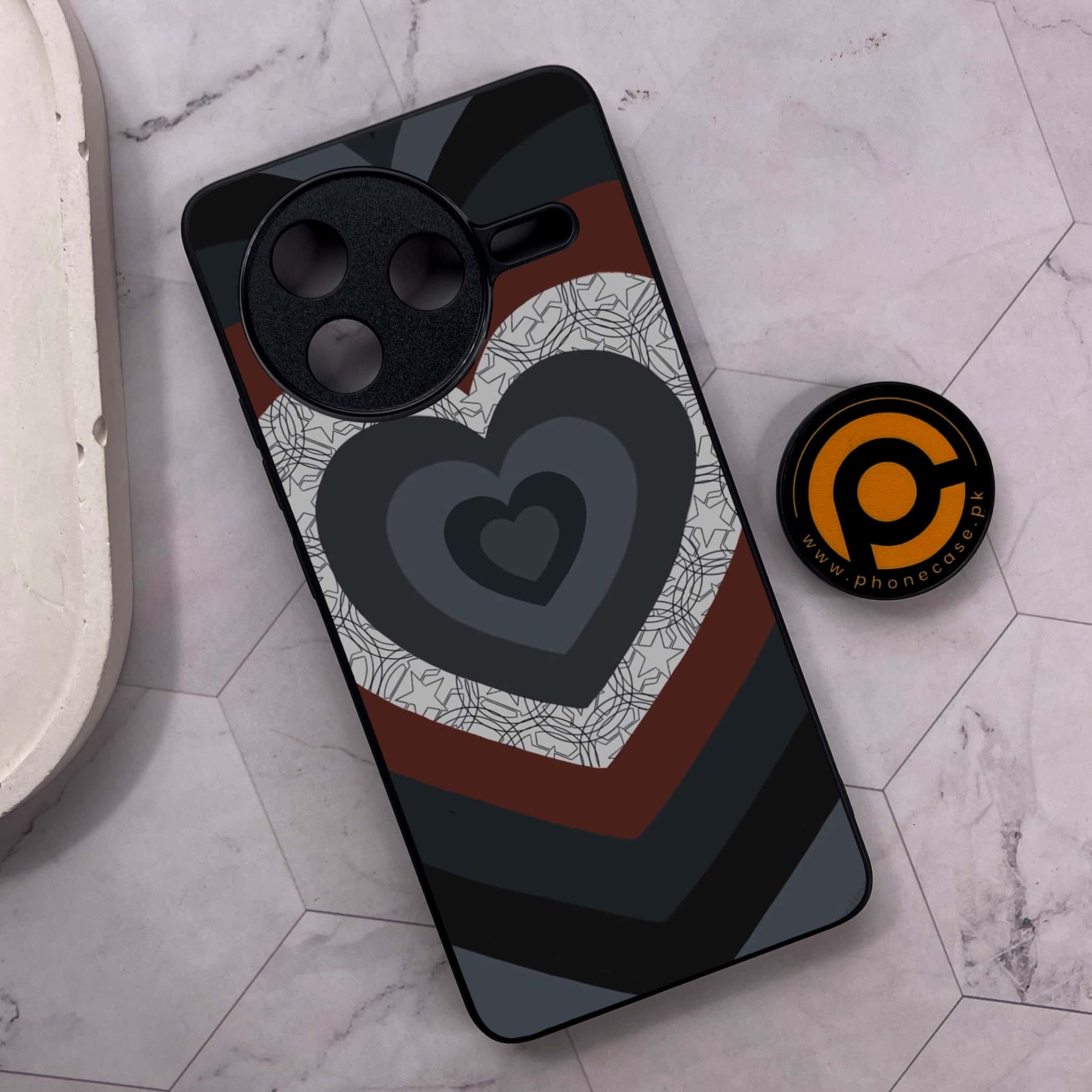 Xiaomi Poco F7 Pro 5G - Heart Beat 2.0 Series - Premium Metal Printed soft Bumper shock Proof Case