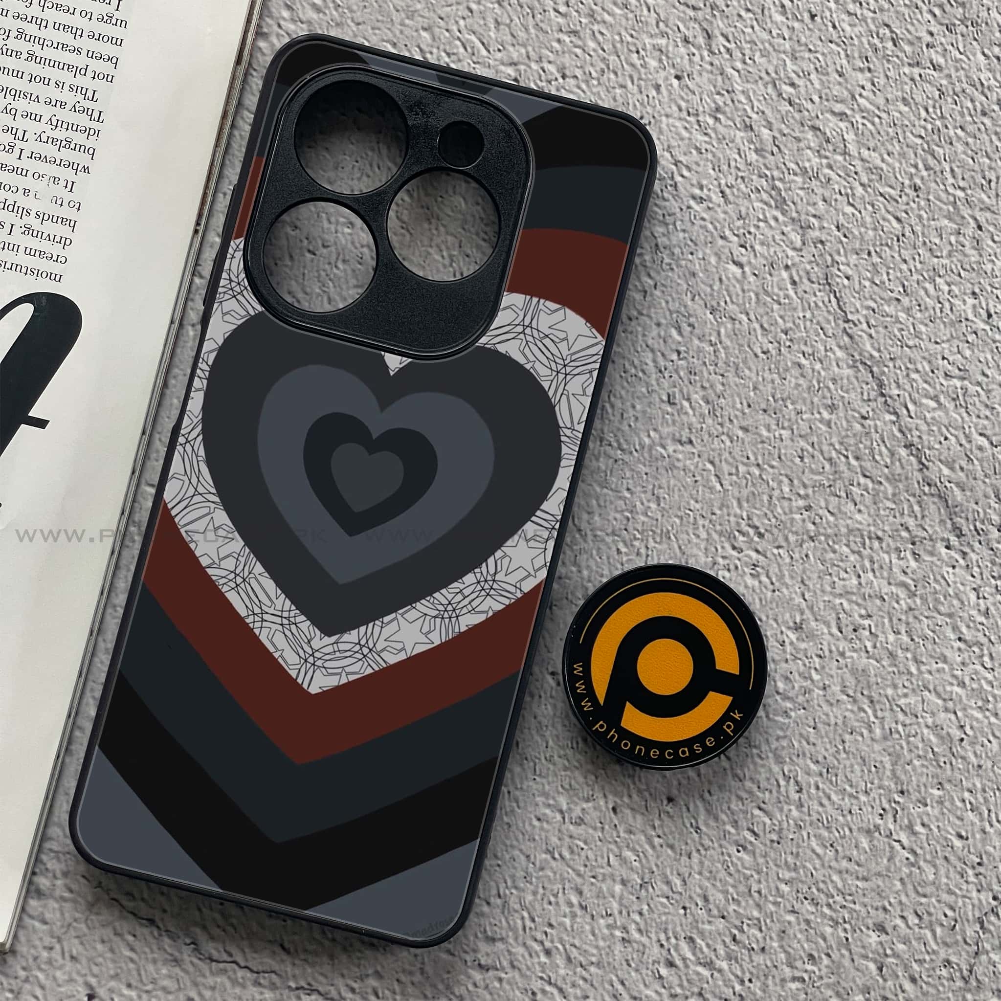 Infinix Smart 8 Pro - Heart Beat Series 2.0 - Premium Metal Printed soft Bumper shock Proof Case