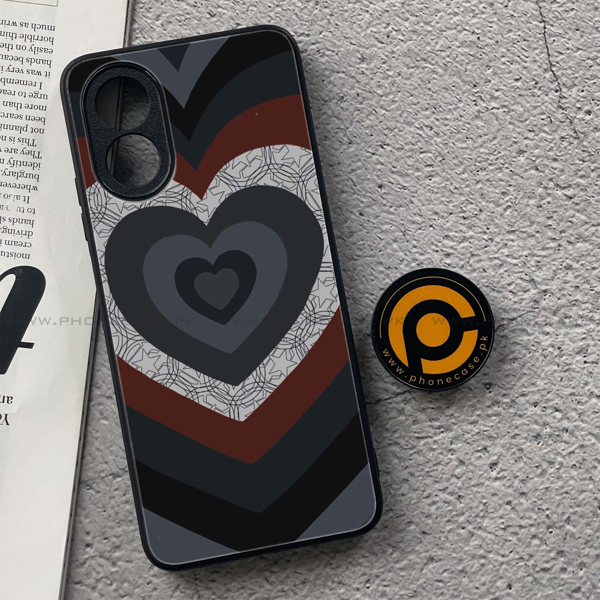 Oppo A18 4G - Heart Beat 2.0 Series - Premium Printed Glass soft Bumper shock Proof Case