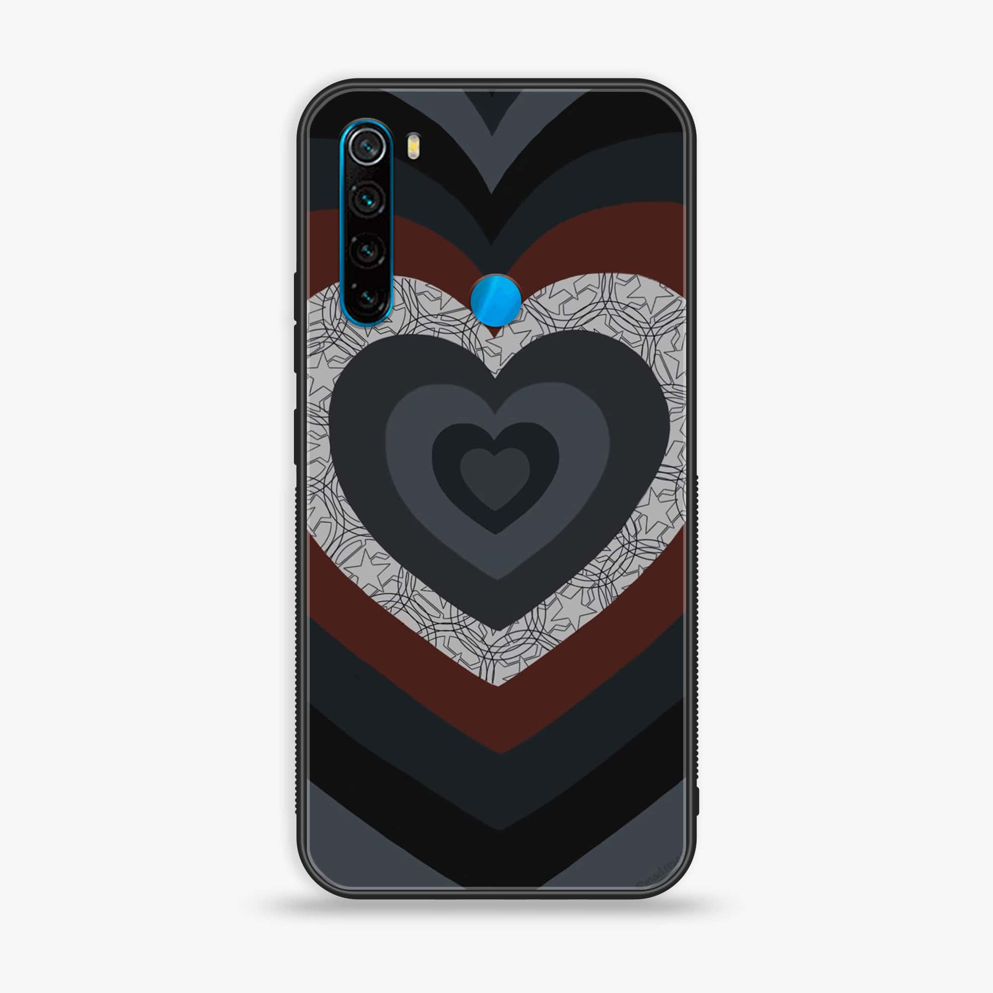 Redmi Note 8 - Heart Beat Series 2.0 - Premium Printed Glass soft Bumper shock Proof Case