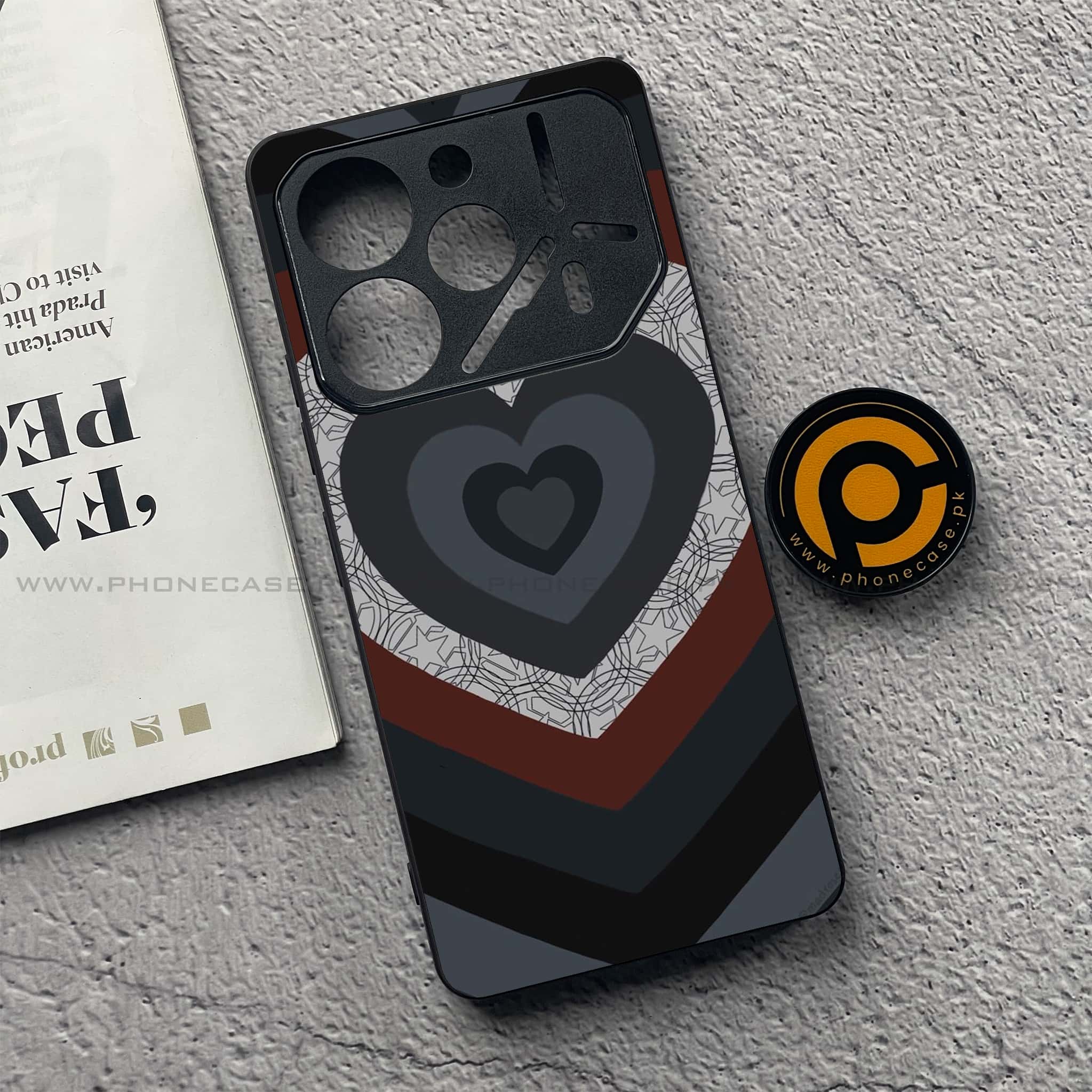 Tecno Pova 6 Pro - Heart Beat 2.0 Series - Premium Printed Glass soft Bumper shock Proof Case