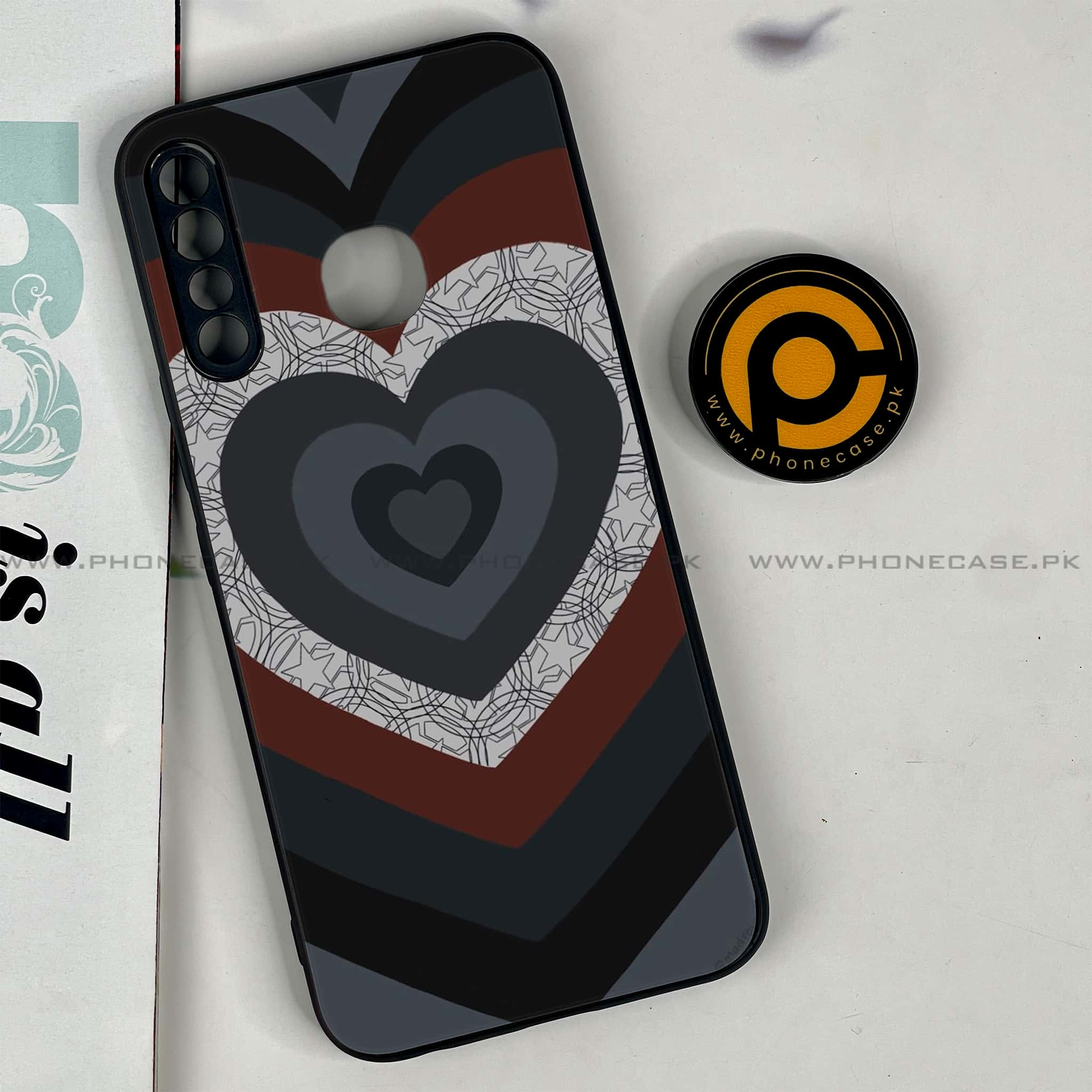 Infinix Hot 8 Lite - Heart Beat 2.0 Series - Premium Printed Glass soft Bumper shock Proof Case