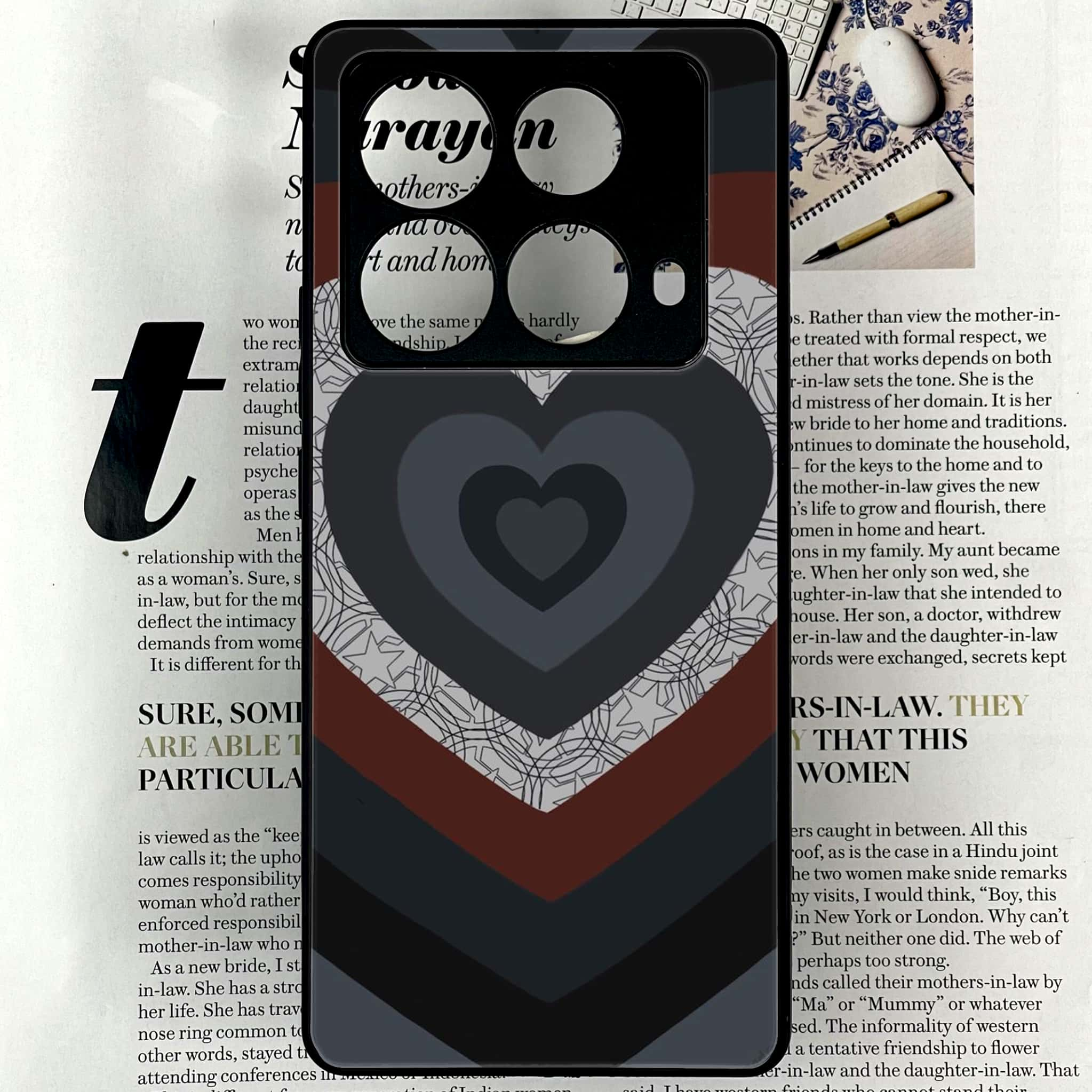 Infinix Note 40 4G - Heart Beat 2.0 Series - Premium Printed Glass soft Bumper shock Proof Case