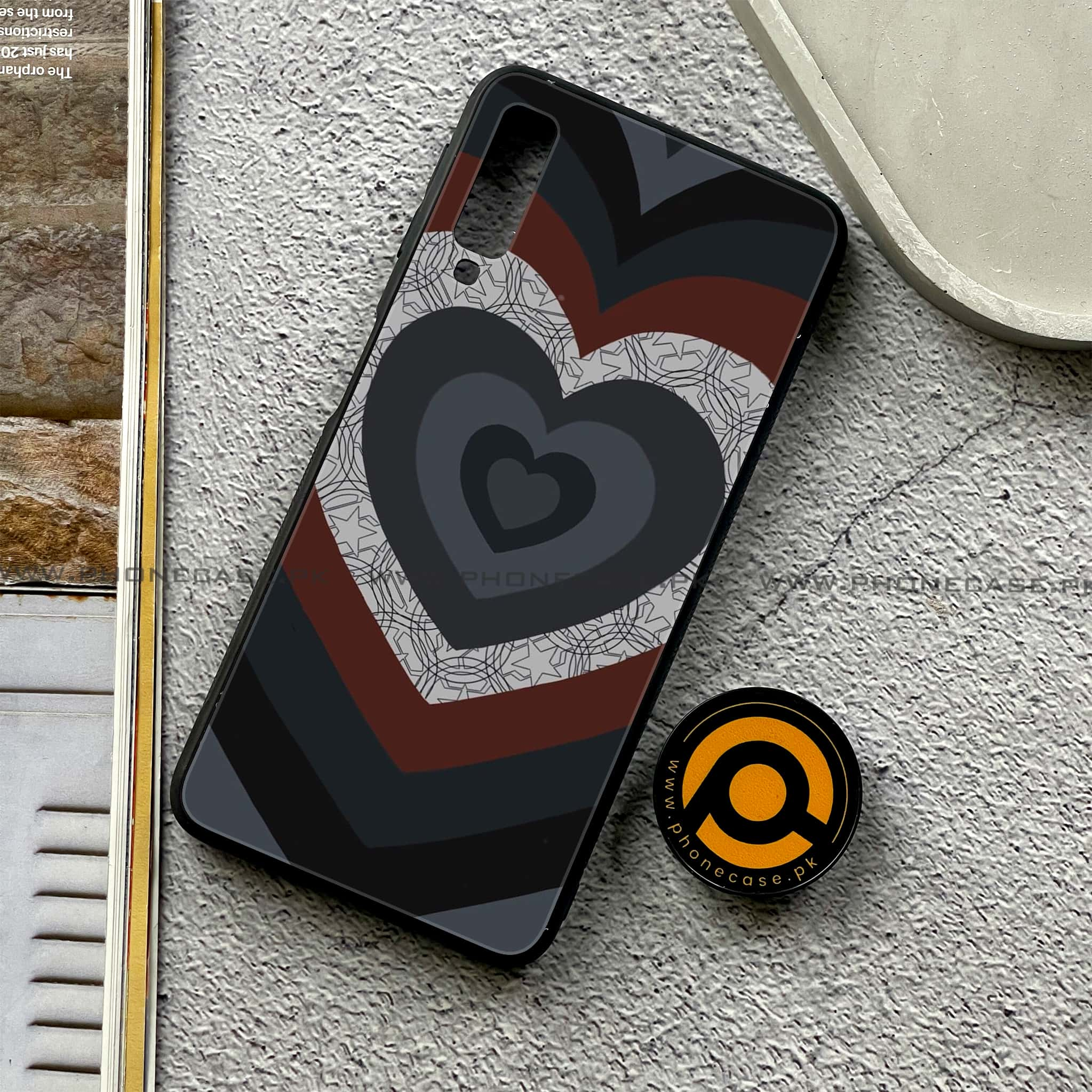 Galaxy A7 2018 - Heart Beat 2.0 Series - Premium Printed Metal soft Bumper shock Proof Case