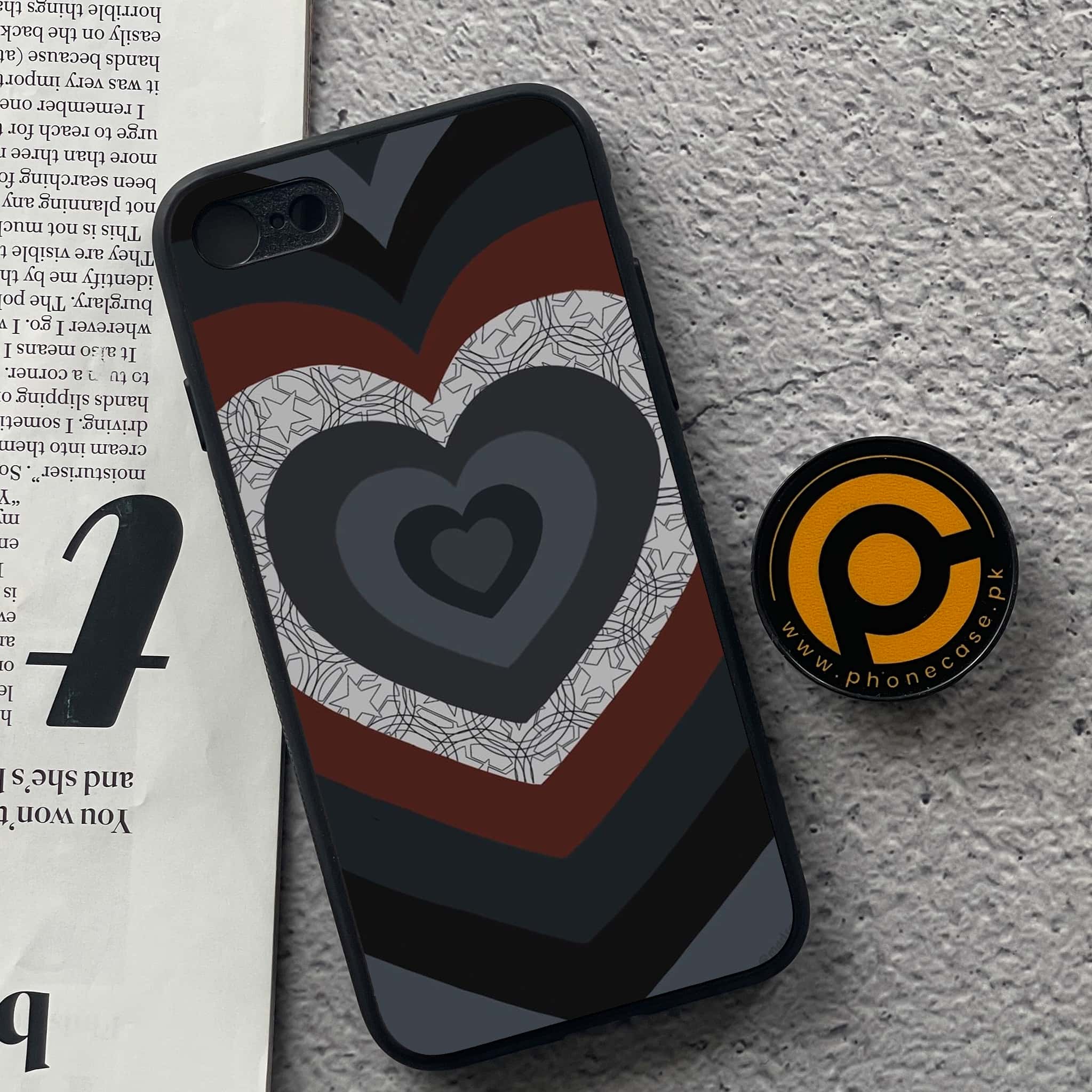 iPhone 7 / 8 - Heart Beat Series 2.0 - Premium Printed Glass soft Bumper shock Proof Case