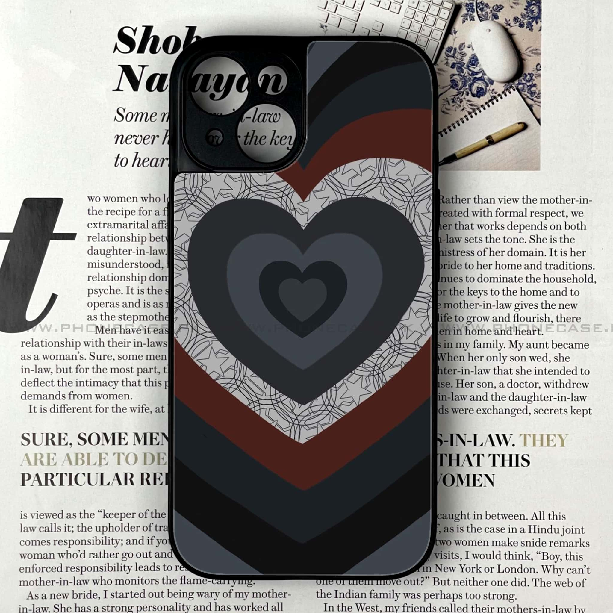 iPhone 15 - Heart Beat Series 2.0 - Premium Printed Glass soft Bumper shock Proof Case