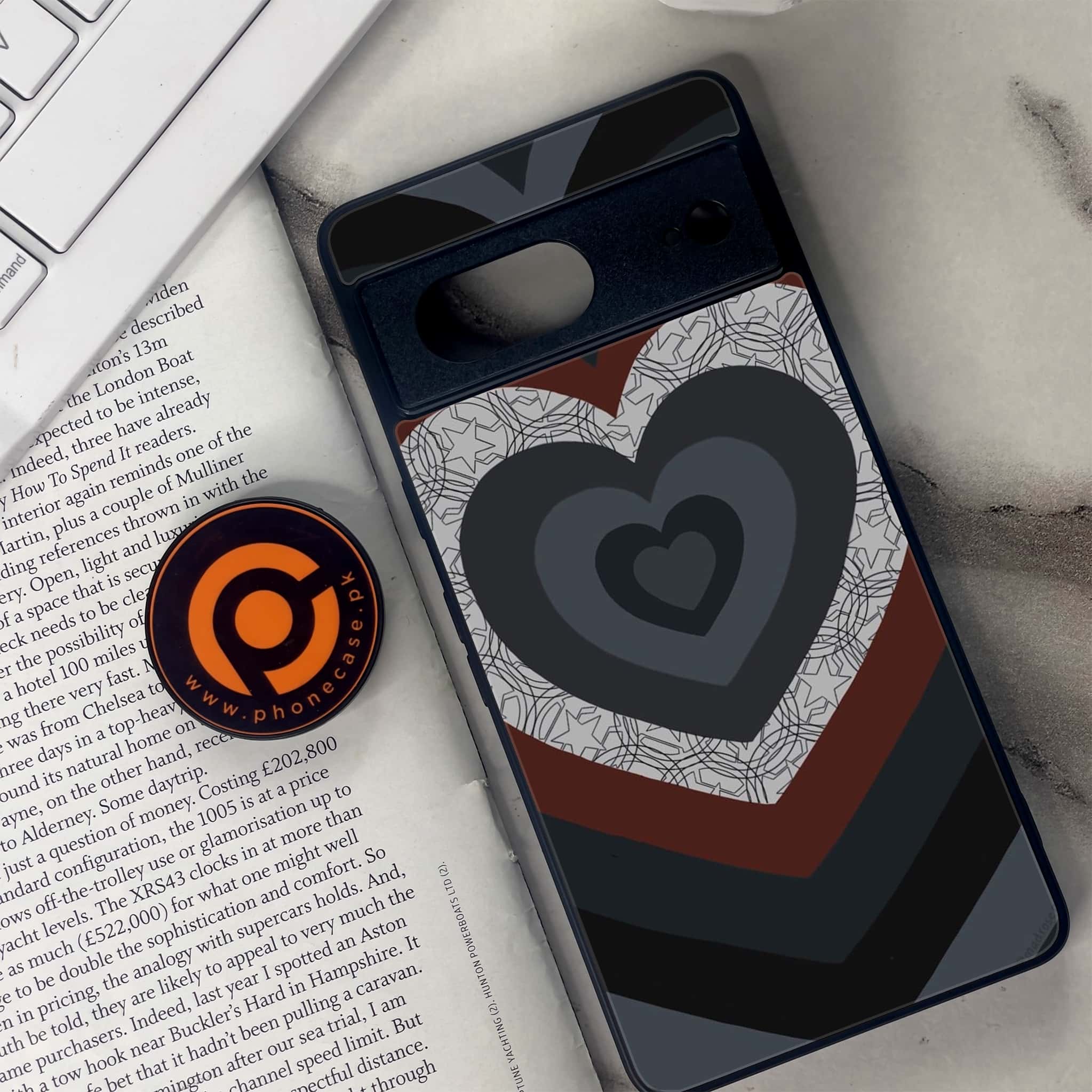 Google Pixel 7 - Heart Beat Series 2.0 - Premium Metal Printed soft Bumper Shock Proof Case