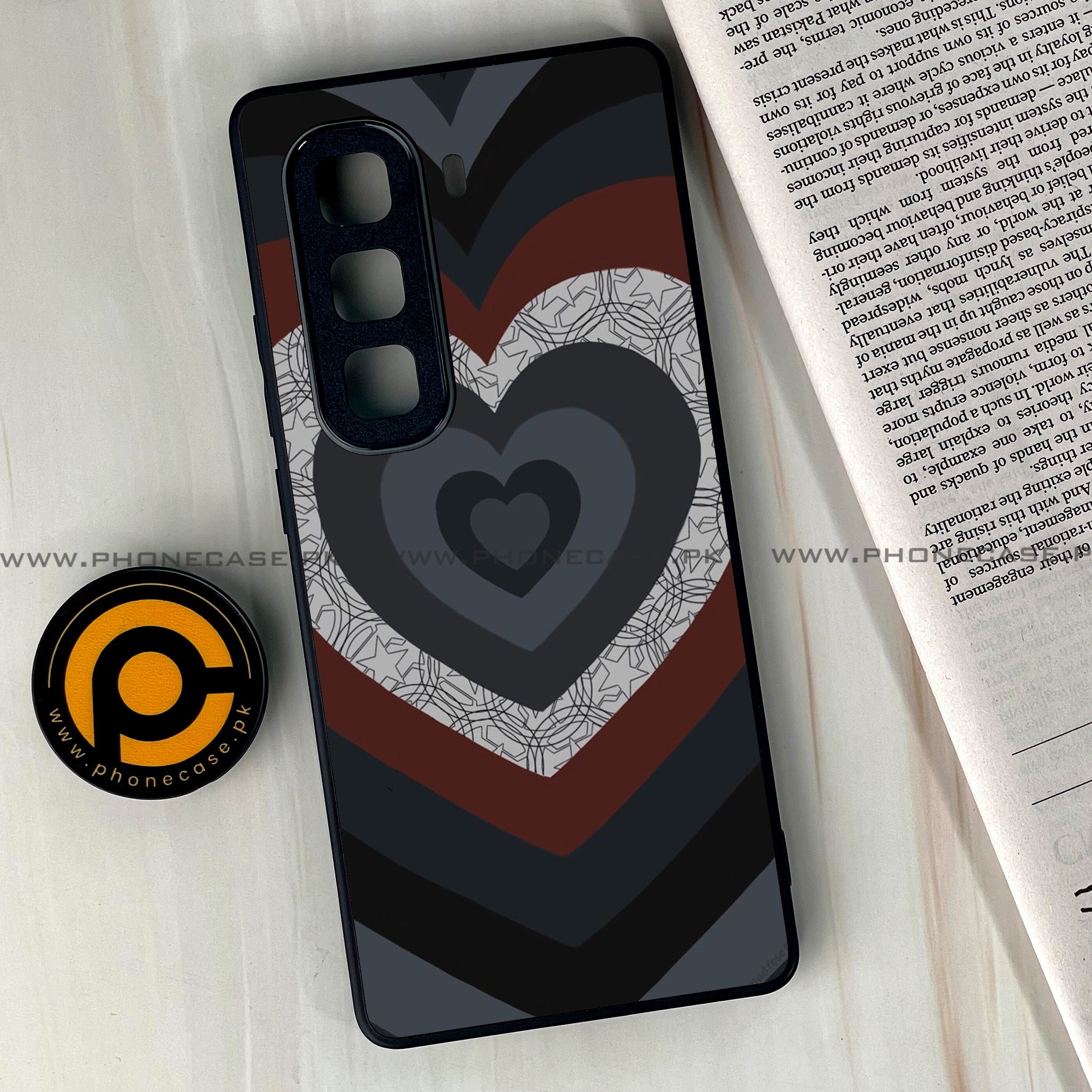 Infinix Hot 50 Pro Plus - Heart Beat 2.0 Series - Premium Printed Glass soft Bumper shock Proof Case