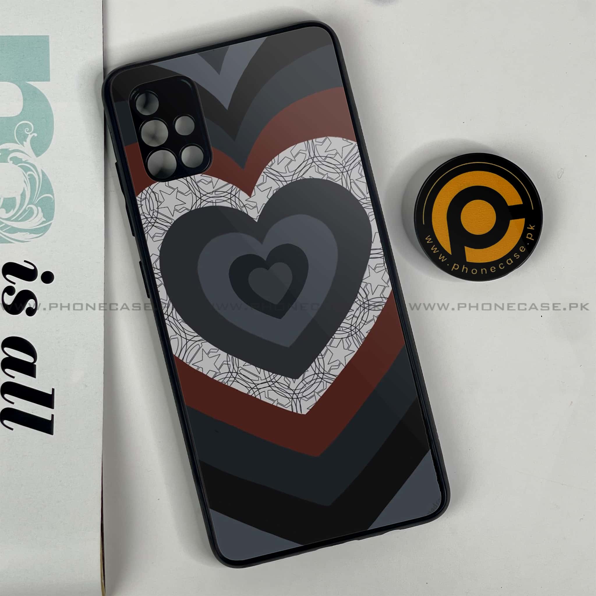 Samsung Galaxy A51 Heart Beat Series 2.0 Premium Printed Glass soft Bumper shock Proof Case
