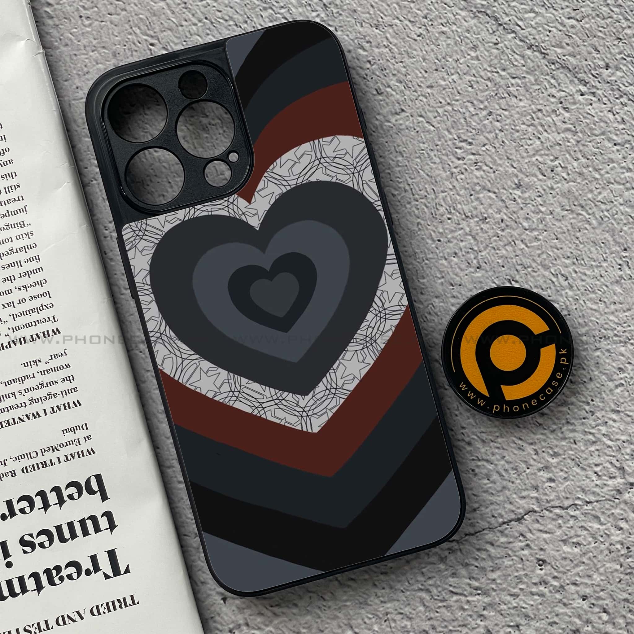 iPhone 15 Pro - Heart Beat 2.0 Series - Premium Metal Printed soft Bumper shock Proof Case