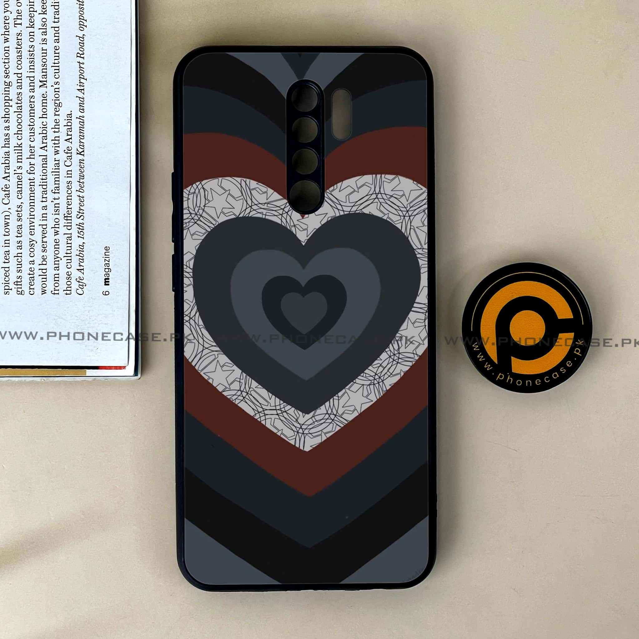 Xiaomi Redmi 9 - Heart Beat Series 2.0 - Premium Printed Glass soft Bumper shock Proof Case