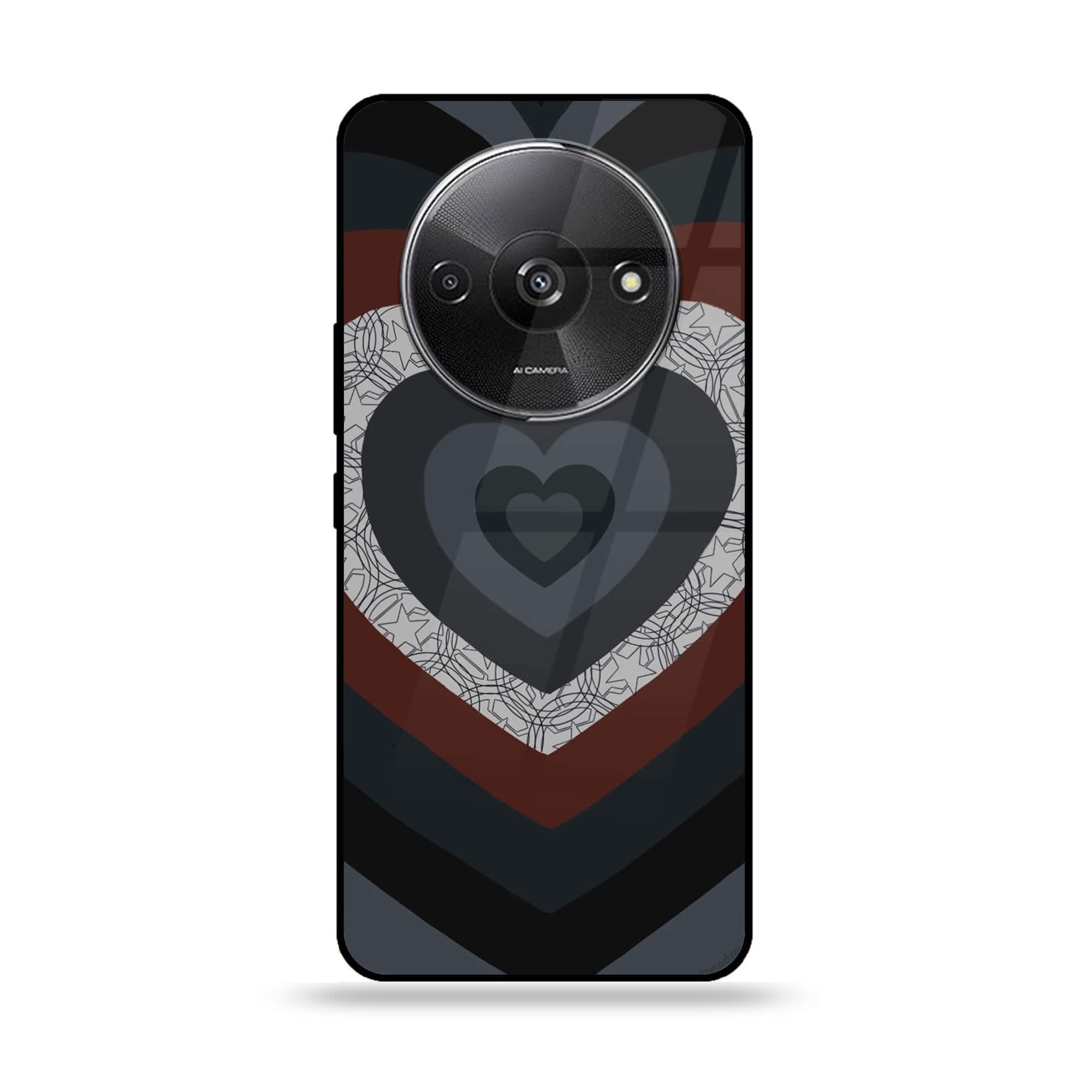 Xiaomi Redmi A3 - Heart Beat 2.0 Series - Premium Printed Glass soft Bumper shock Proof Case