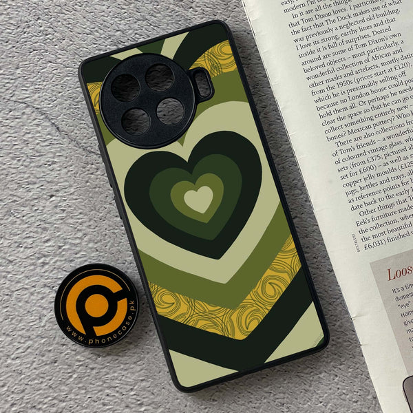 Tecno Spark 20 pro plus - Heart Beat 2.0 Series - Premium Printed Glass soft Bumper shock Proof Case