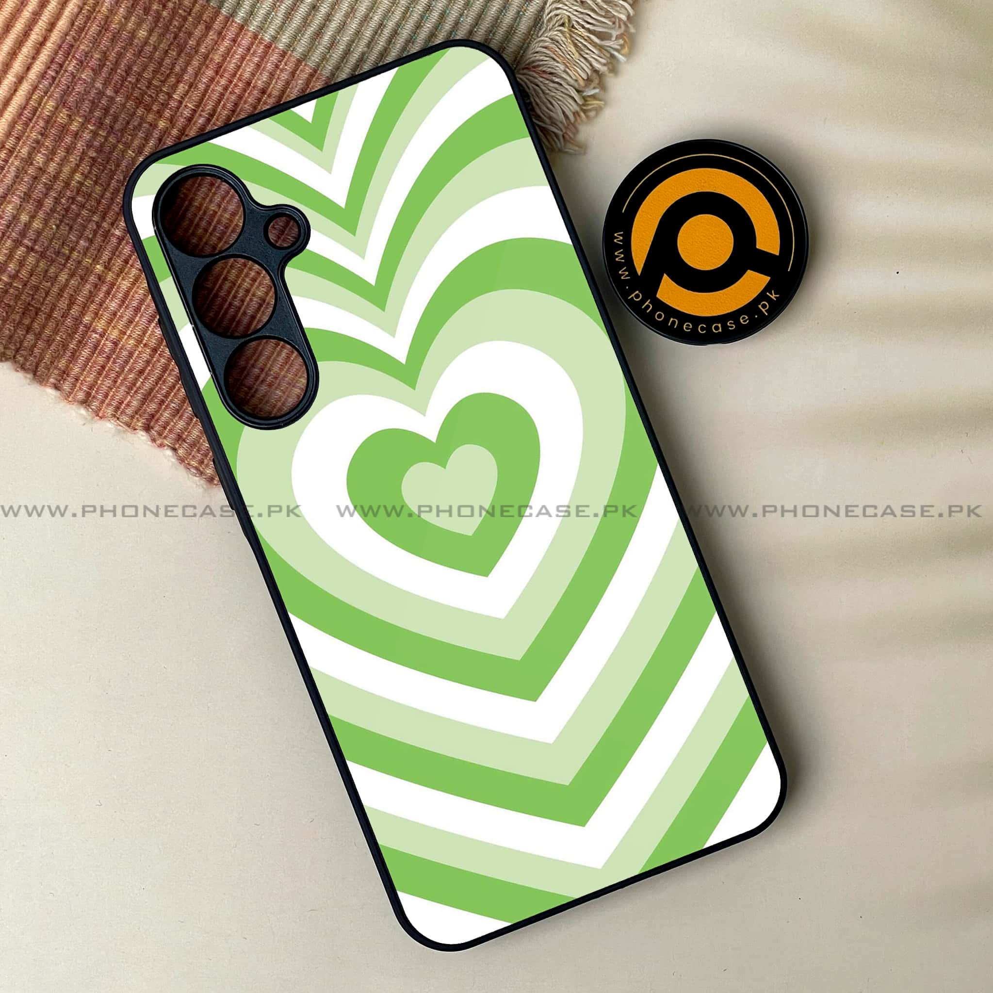 Samsung Galaxy A25 - Heart Beat Series - Premium Printed Glass soft Bumper shock Proof Case