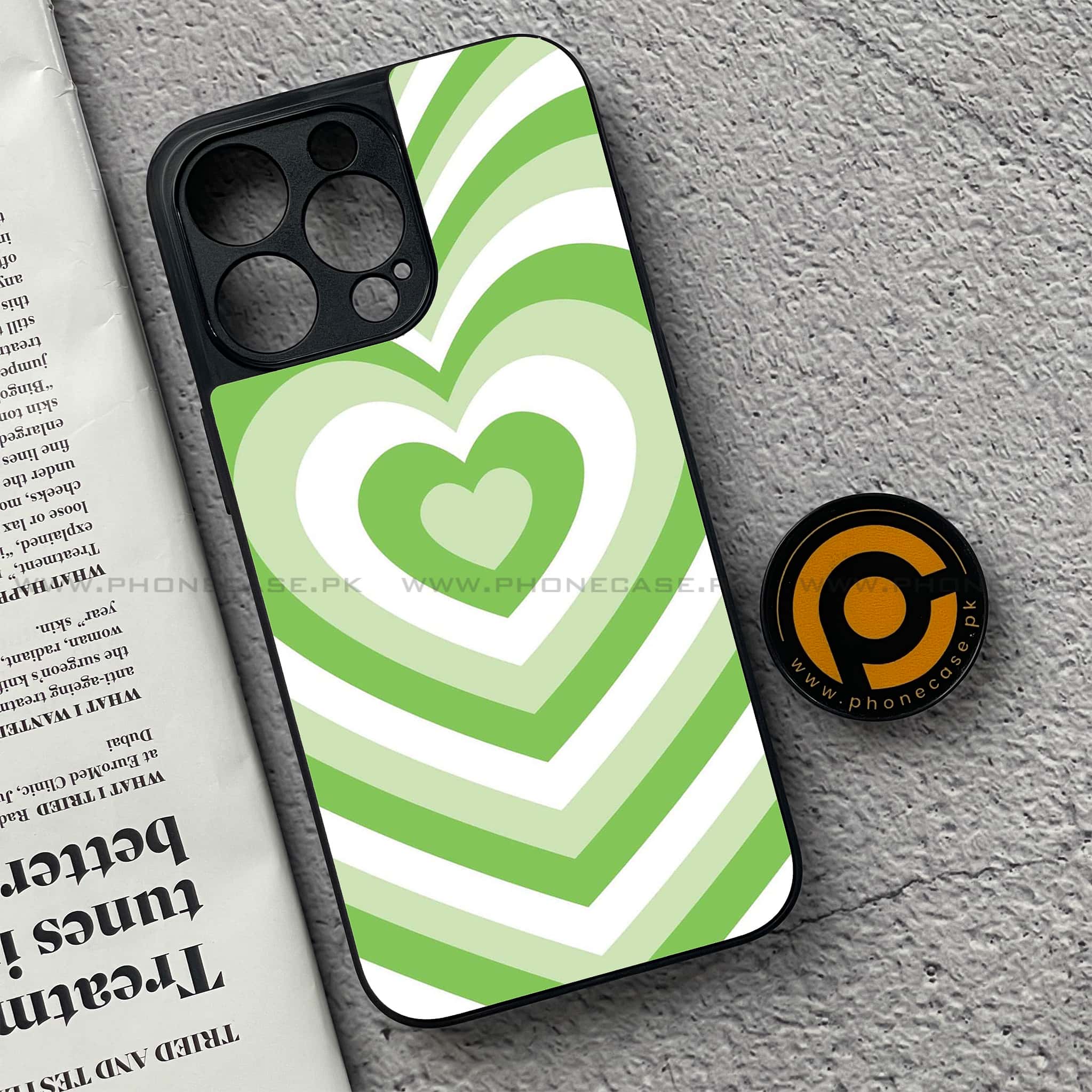 iPhone 15 Pro - Heart Beat Series - Premium Metal Printed soft Bumper shock Proof Case