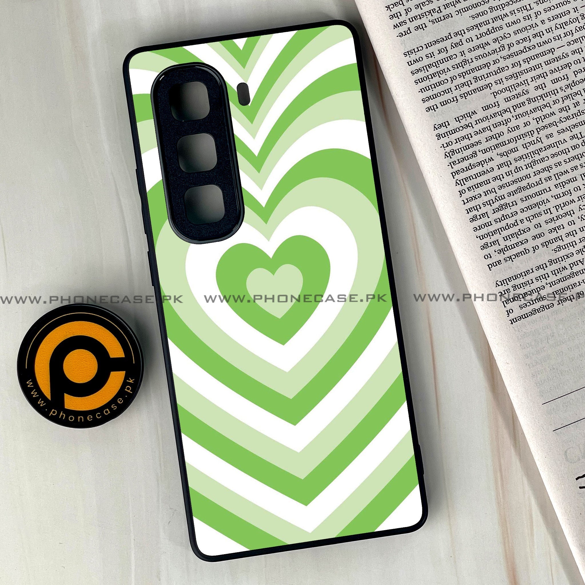 Infinix Hot 60  - Heart Beat Series - Premium Metal Printed soft Bumper shock Proof Case