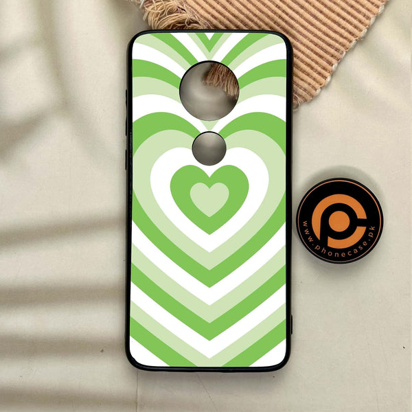 Moto G7 - Heart Beat Series - Premium Printed Glass soft Bumper shock Proof Case