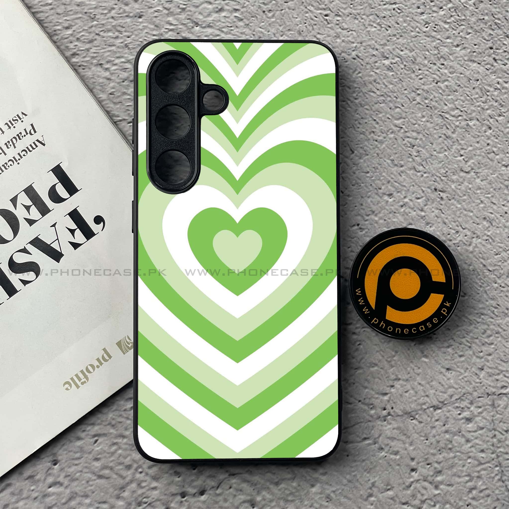 Samsung Galaxy S25 FE - Heart Beat Series - Premium Metal Printed soft Bumper shock Proof Case