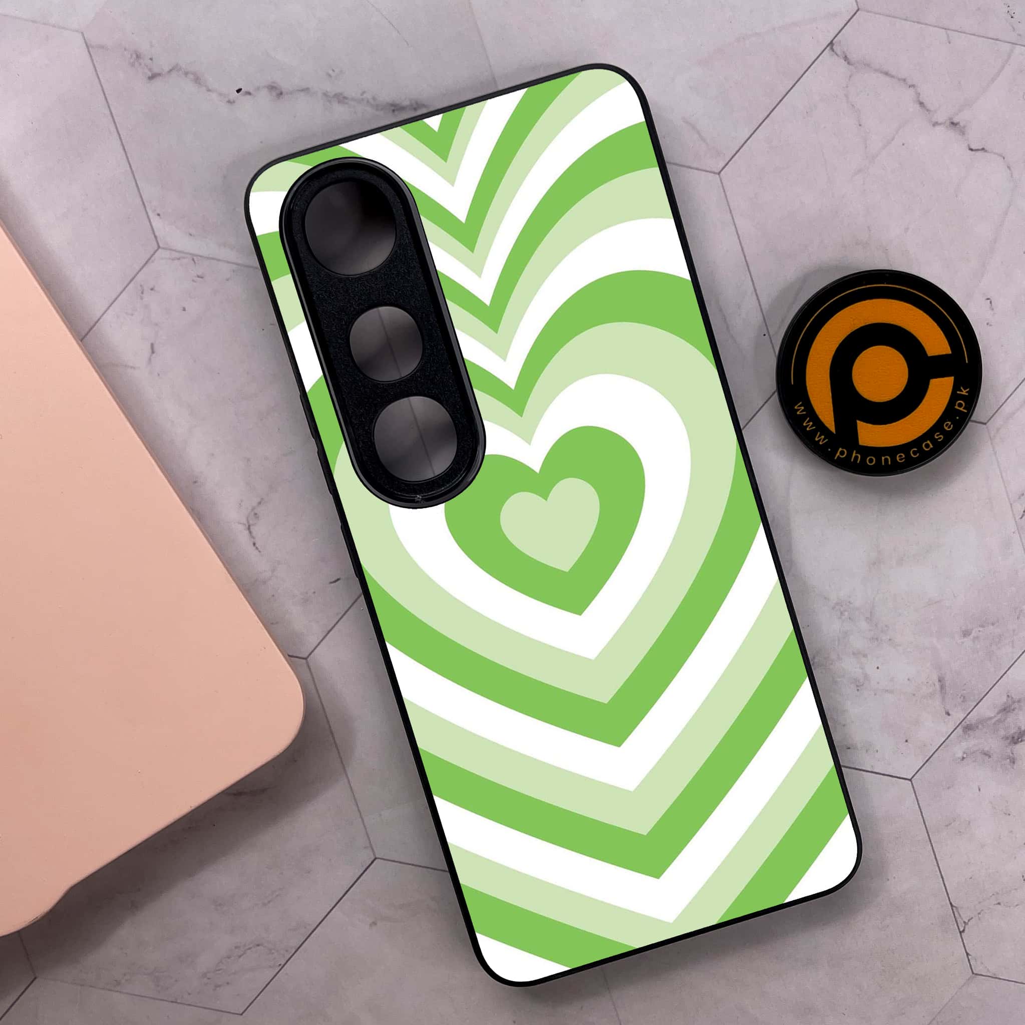 Vivo V50 Lite - Heart Beat Series - Premium Metal Printed soft Bumper shock Proof Case