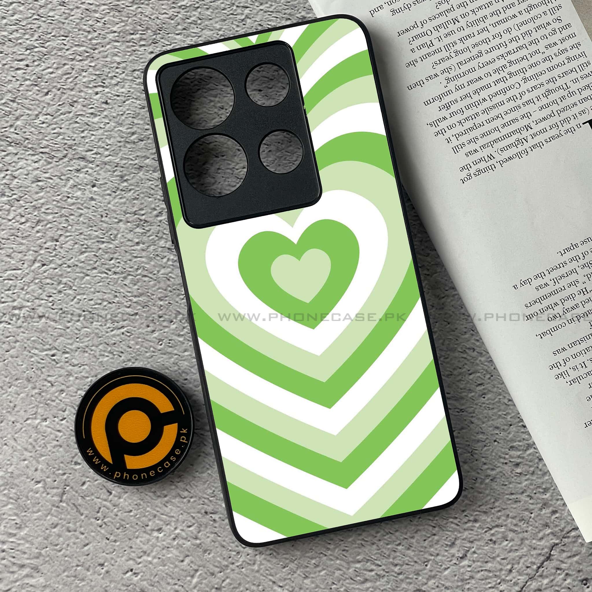 Infinix Note 30 - Heart Beat Series - Premium Printed Glass soft Bumper shock Proof Case