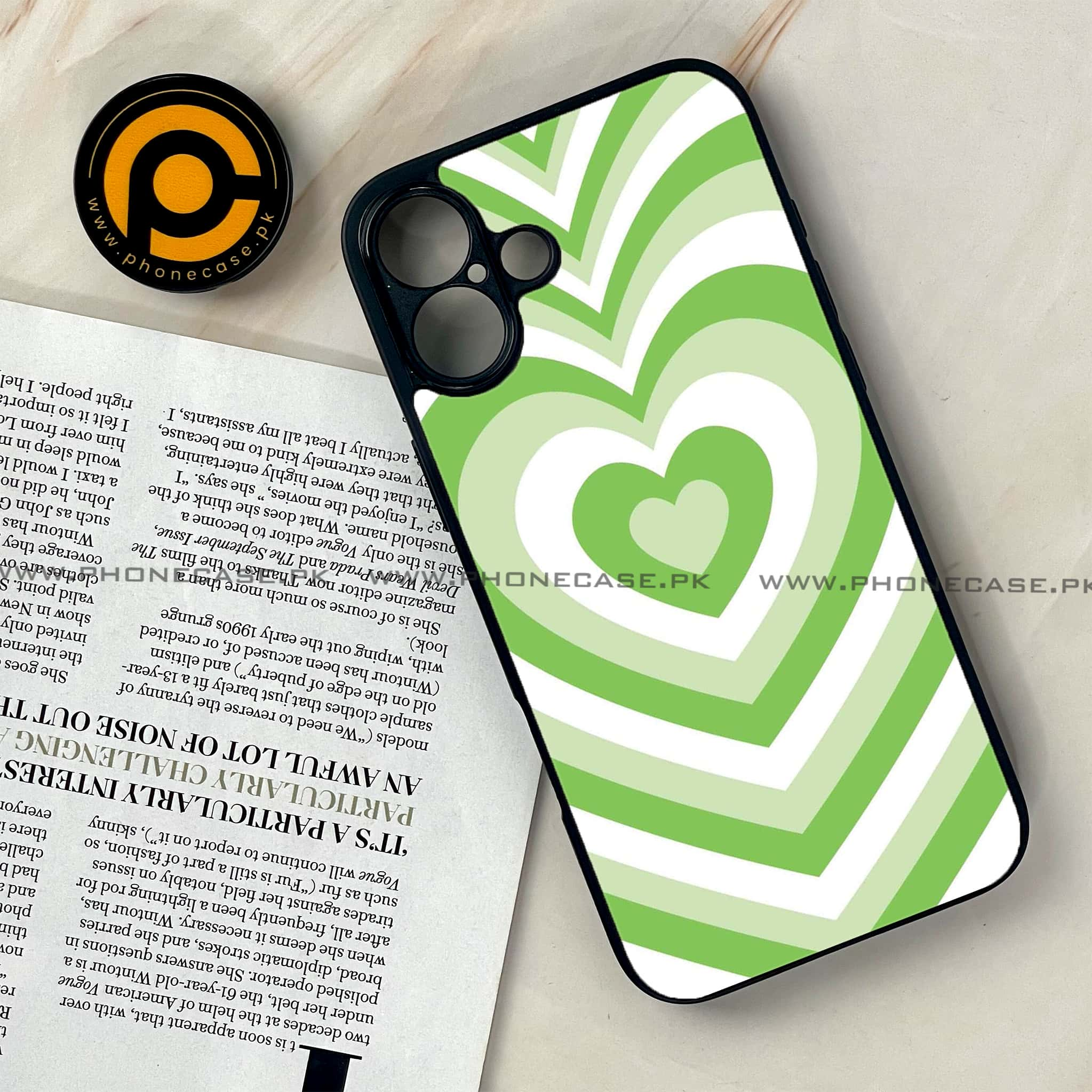 iPhone 16 - Heart Beat Series - Premium Printed Glass soft Bumper shock Proof Case