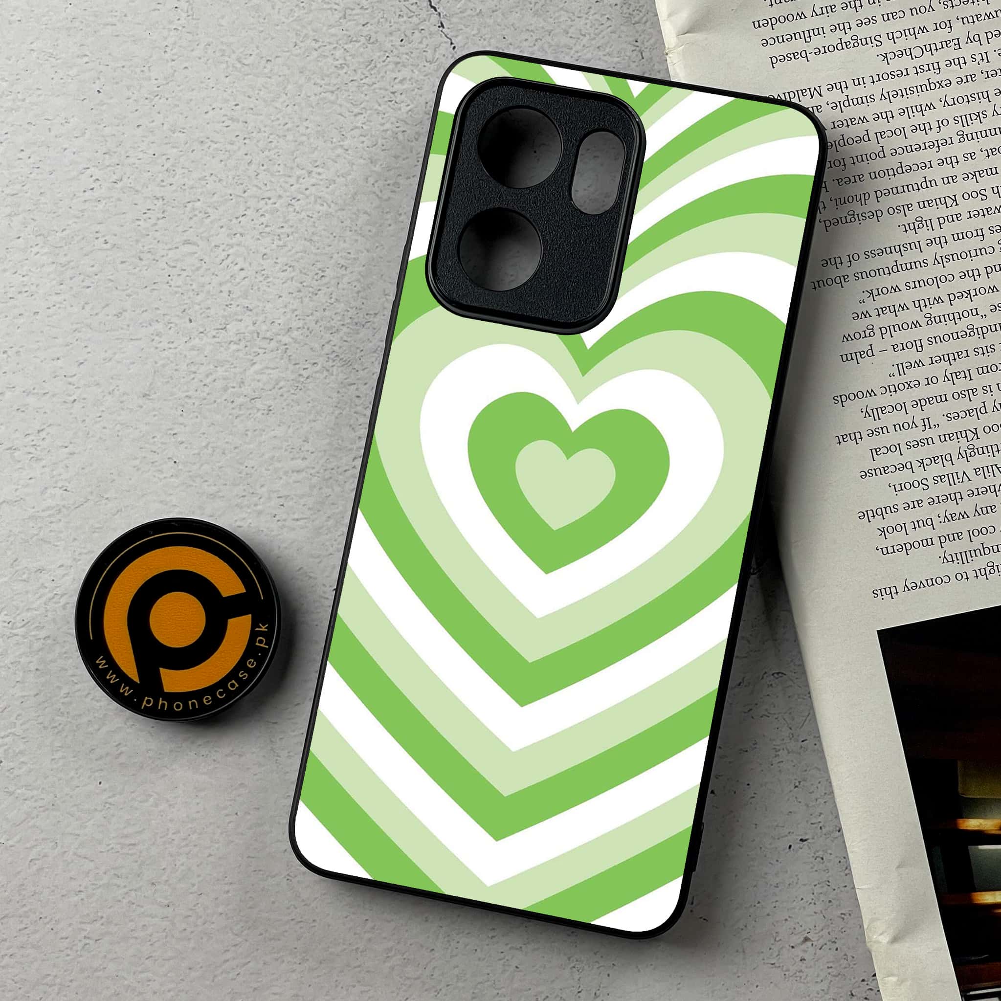 Oppo Reno 13F - Heart Beat Series - Premium Metal Printed Soft Bumper Shockproof Case
