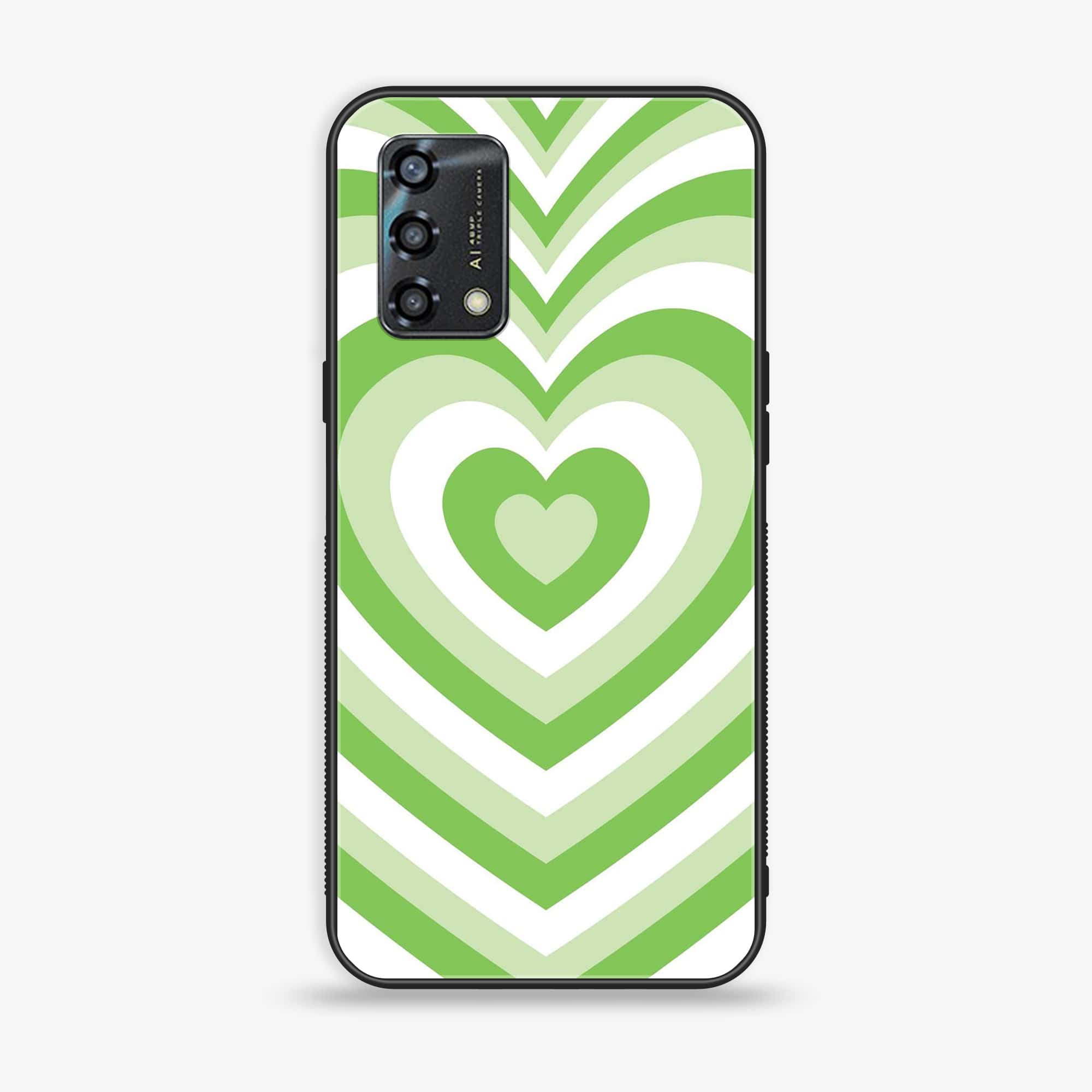 Oppo A95  - Heart Beat Series - Premium Printed Glass soft Bumper shock Proof Case