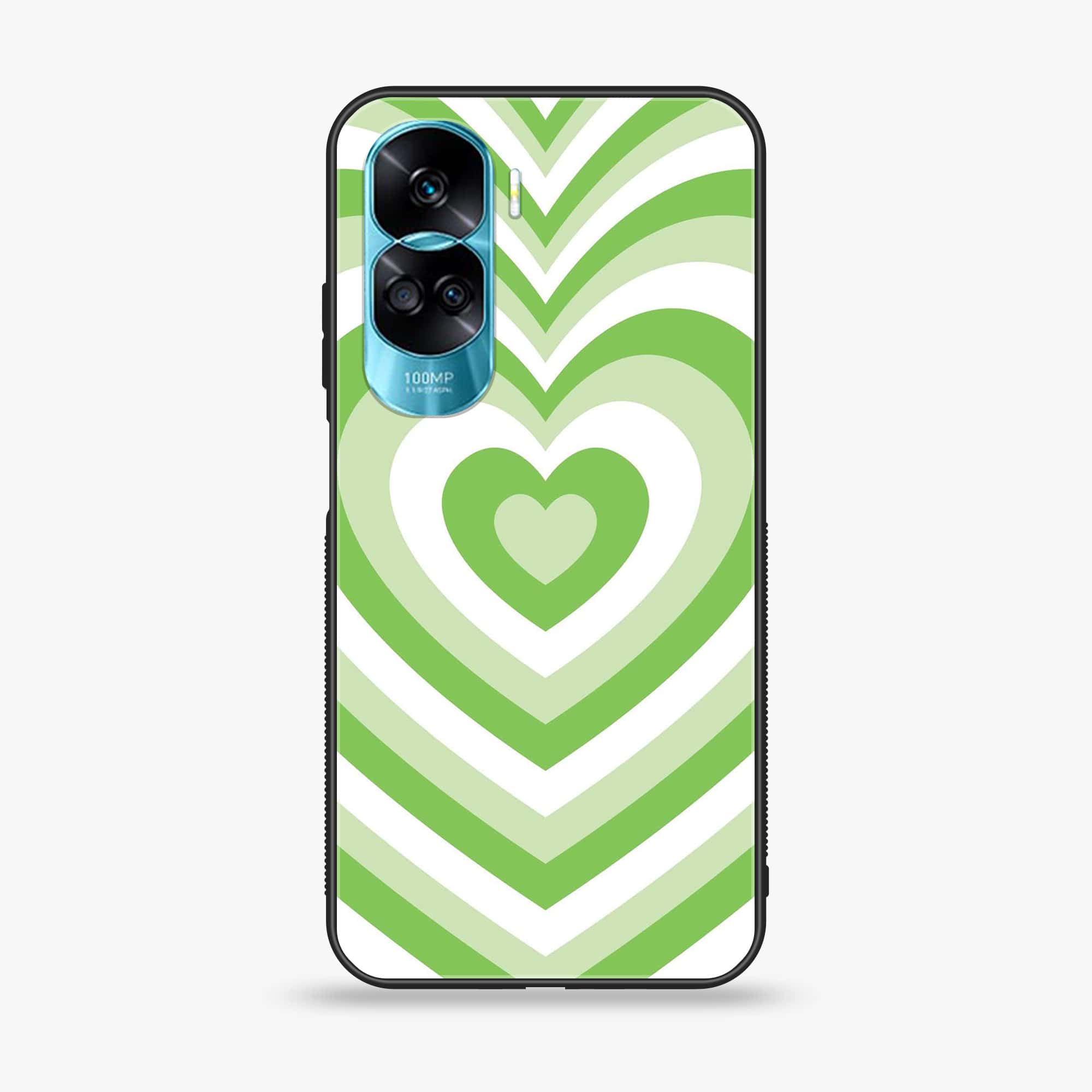 Honor 90 Lite - Heart Beat Series - Premium Printed Glass soft Bumper shock Proof Case